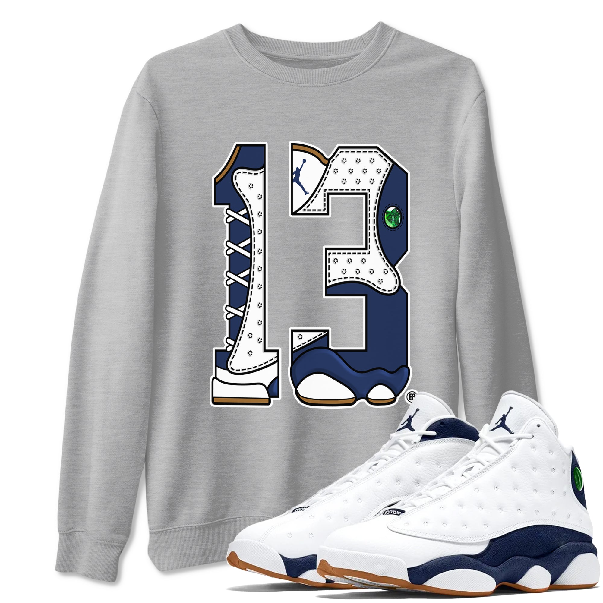 Number 13 snkmatch Tees - Air Jordan 13 Midnight Navy