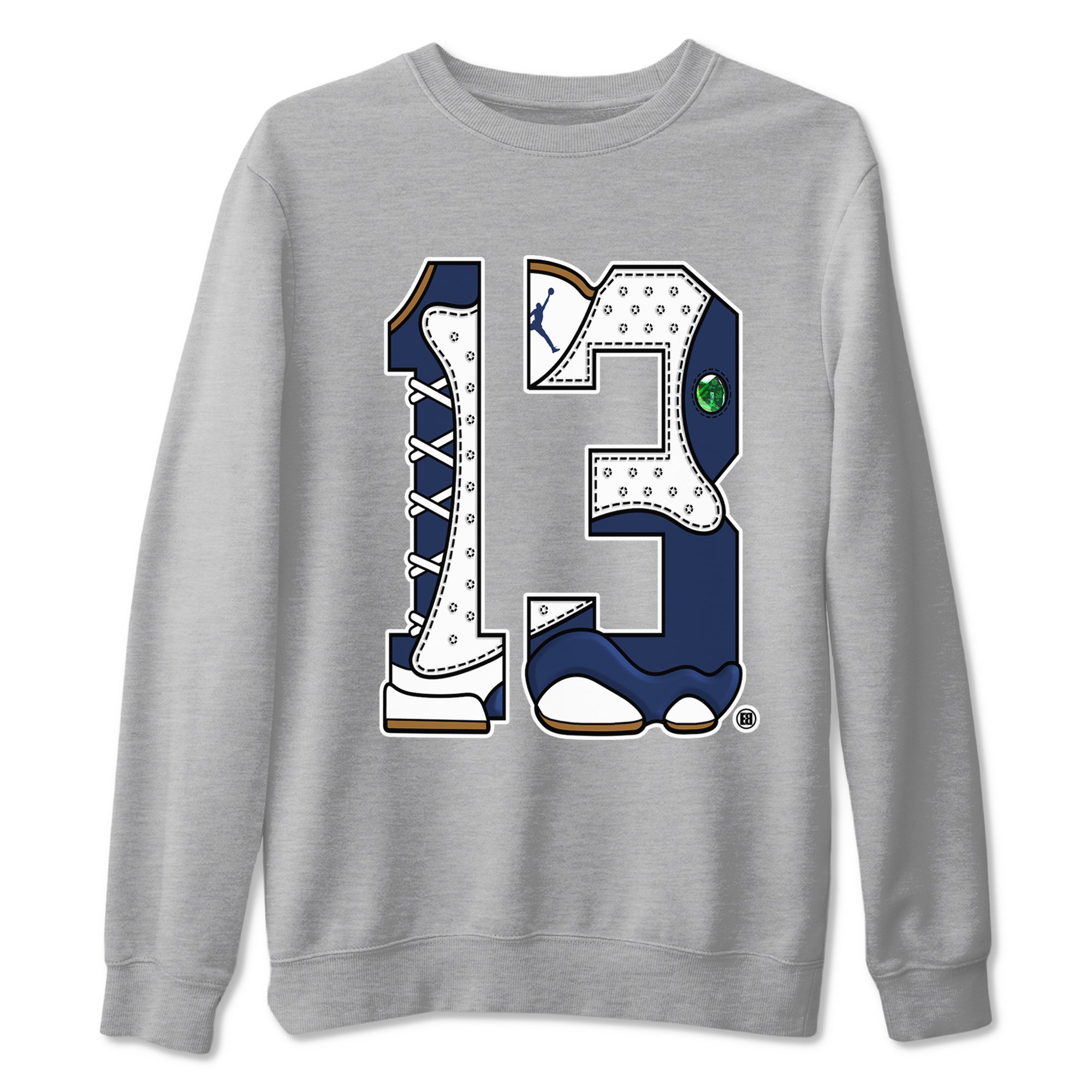 Number 13 snkmatch Tees - Air Jordan 13 Midnight Navy
