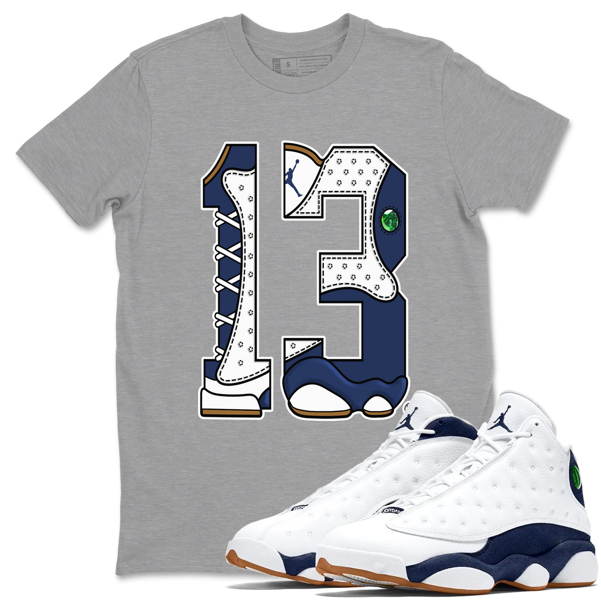 Number 13 snkmatch Tees - Air Jordan 13 Midnight Navy