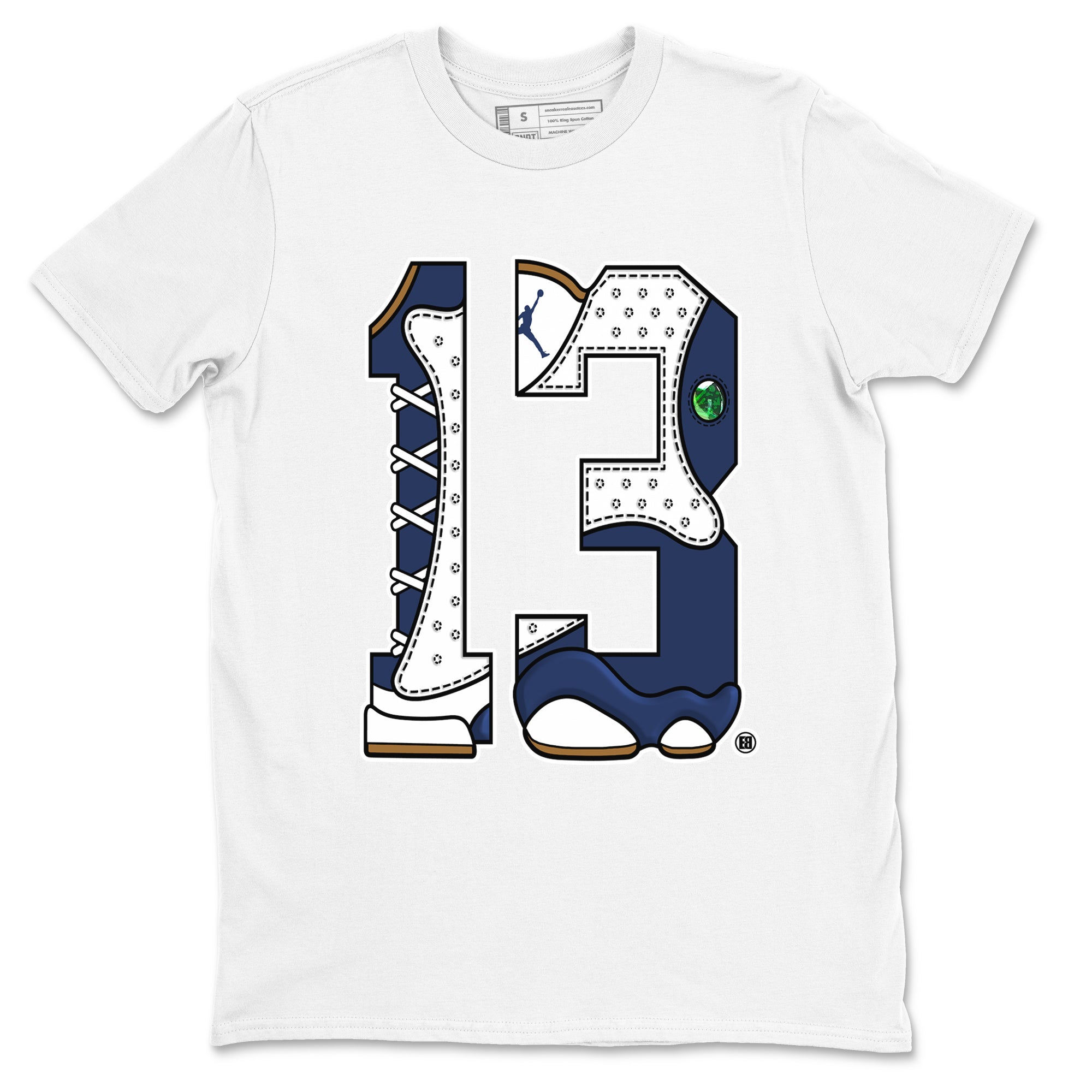 Number 13 snkmatch Tees - Air Jordan 13 Midnight Navy