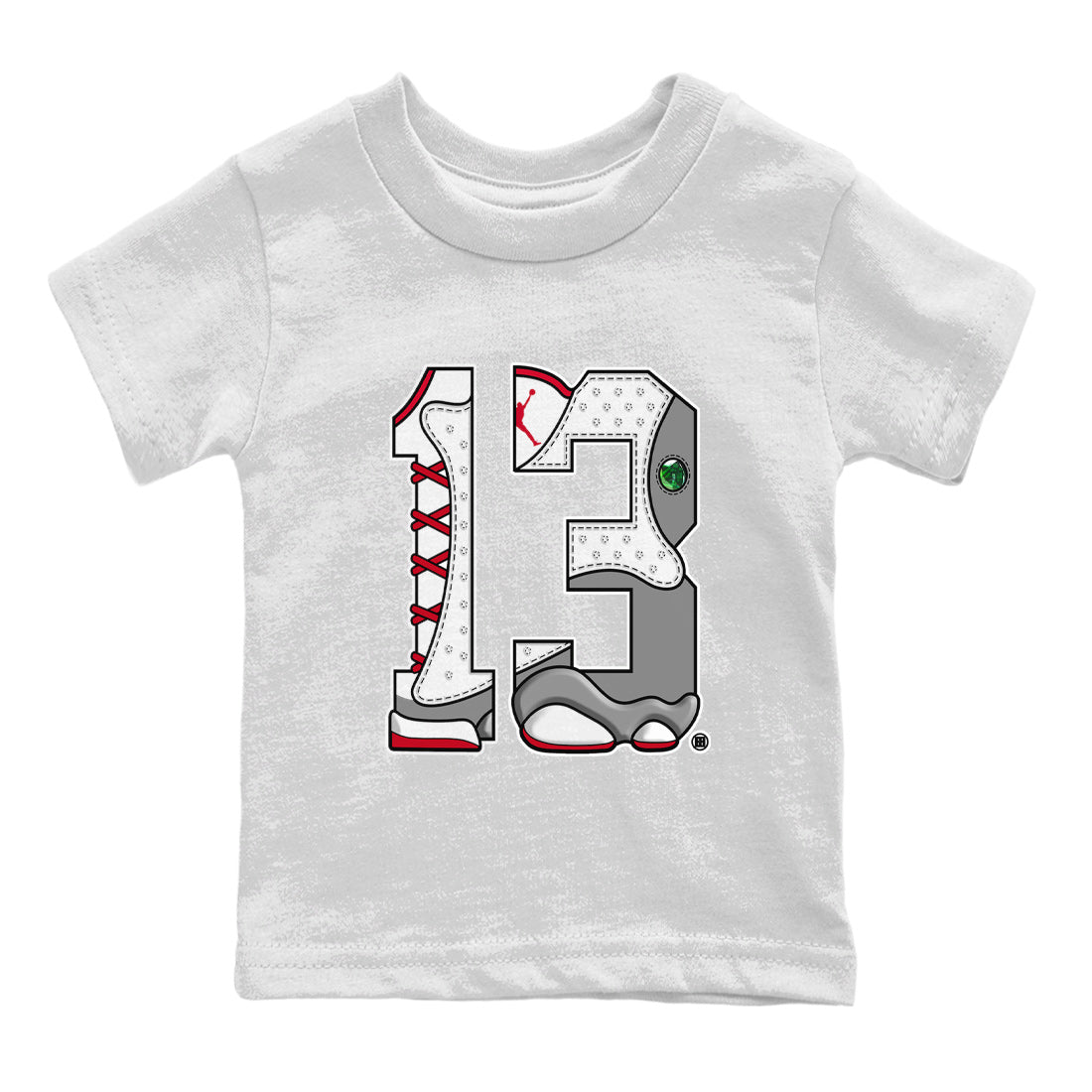 Number 13 Kids Tops - Air Jordan 13 Wolf Grey