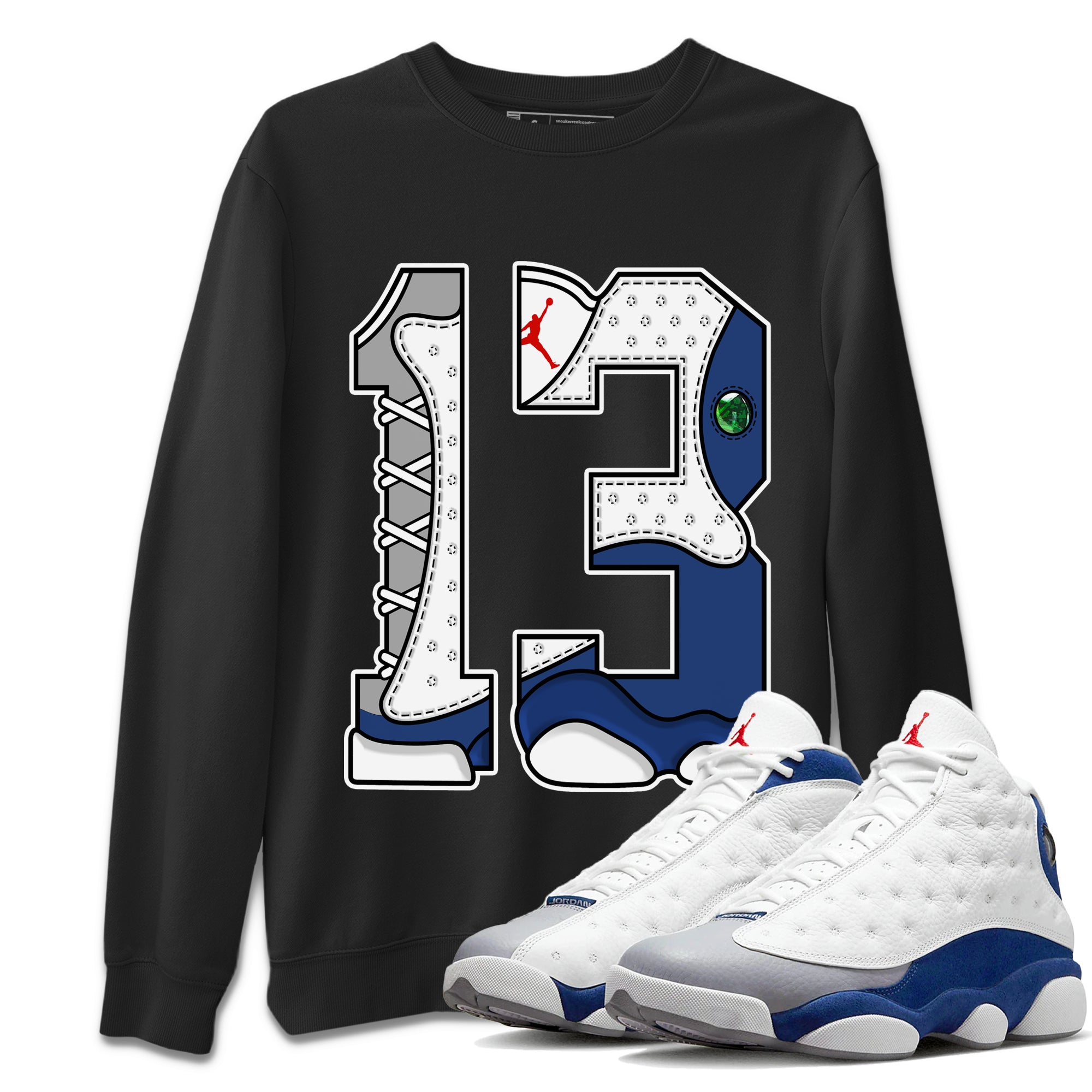 Number 13 Unisex Tops - Air Jordan 13 French Blue