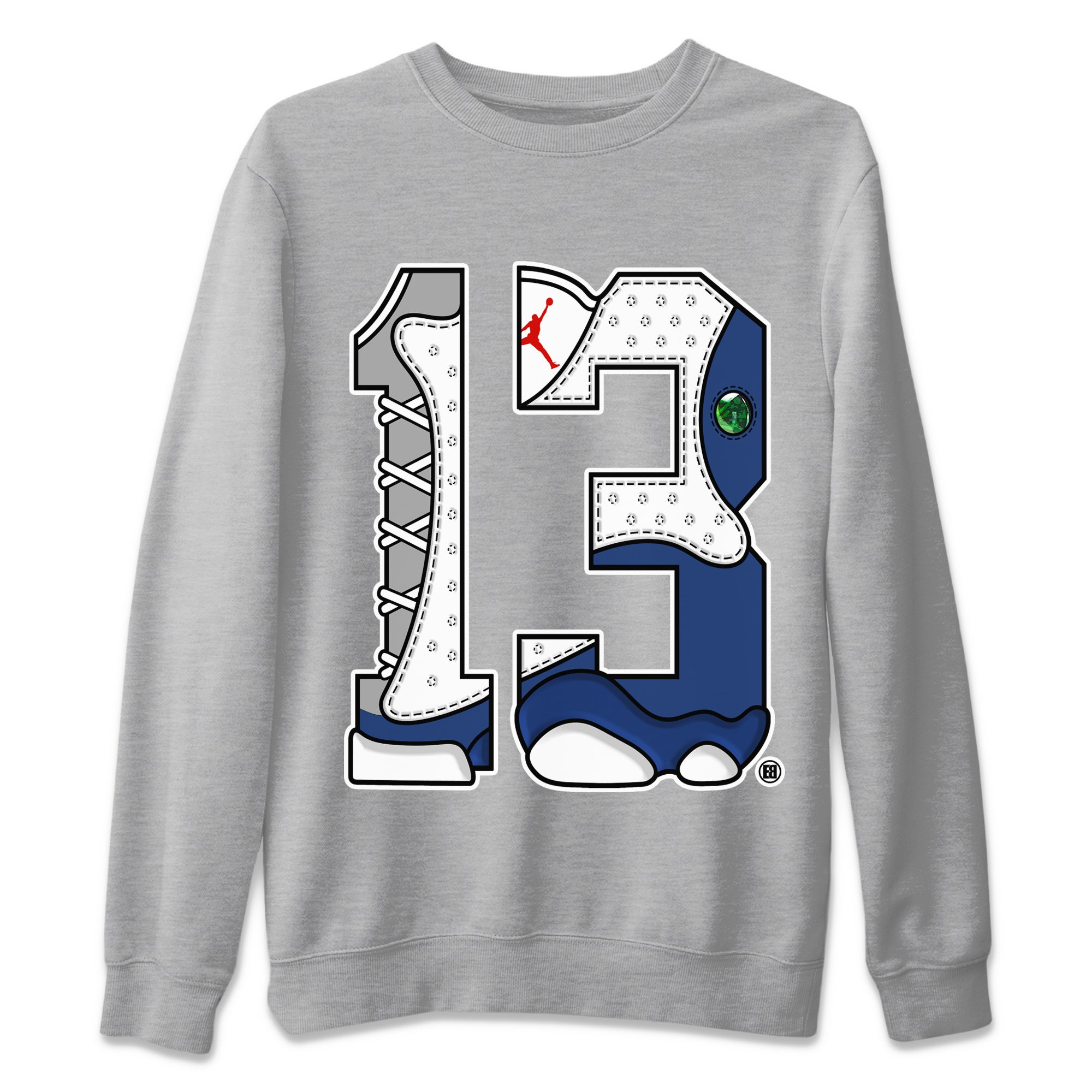 Number 13 Unisex Tops - Air Jordan 13 French Blue