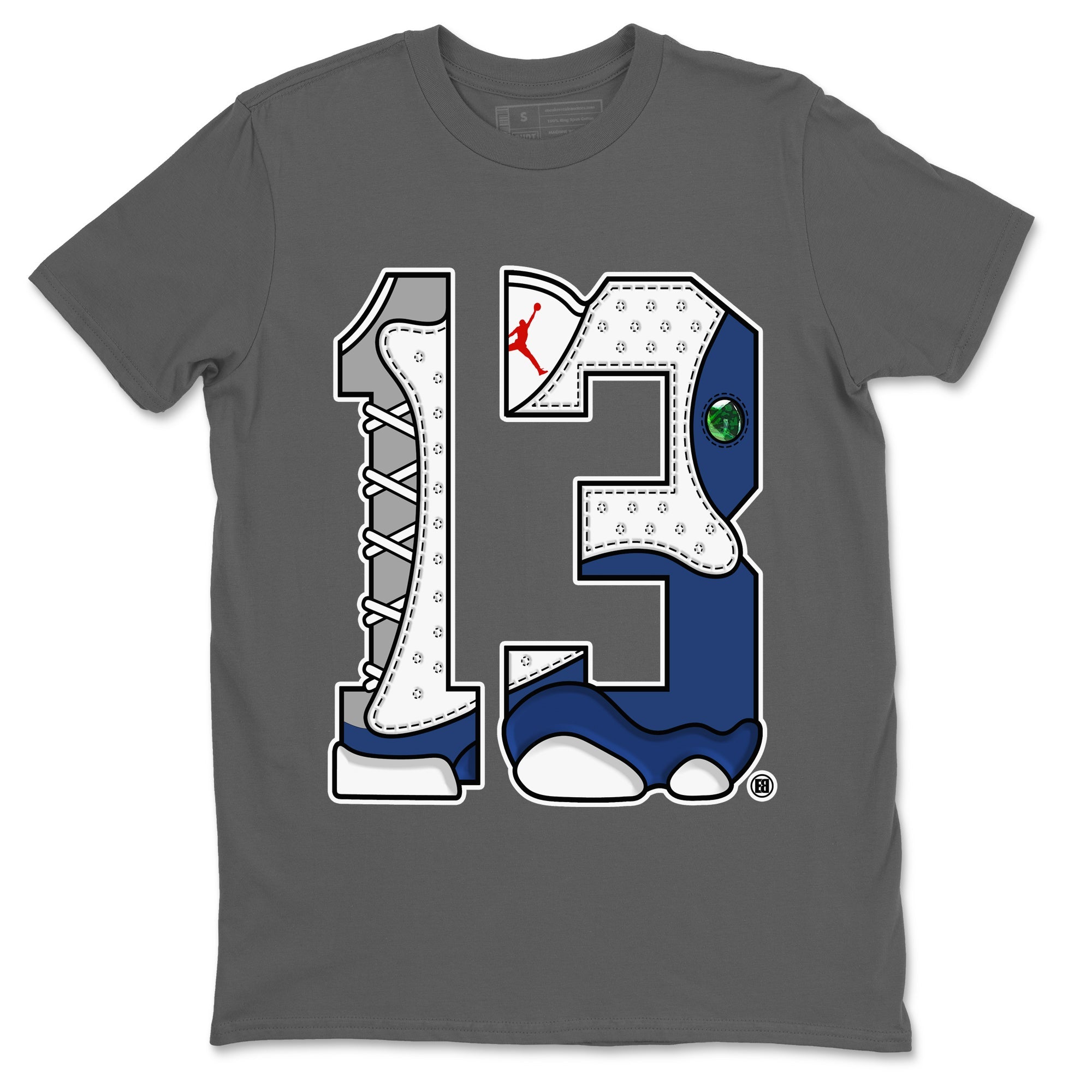 Number 13 Unisex Tops - Air Jordan 13 French Blue