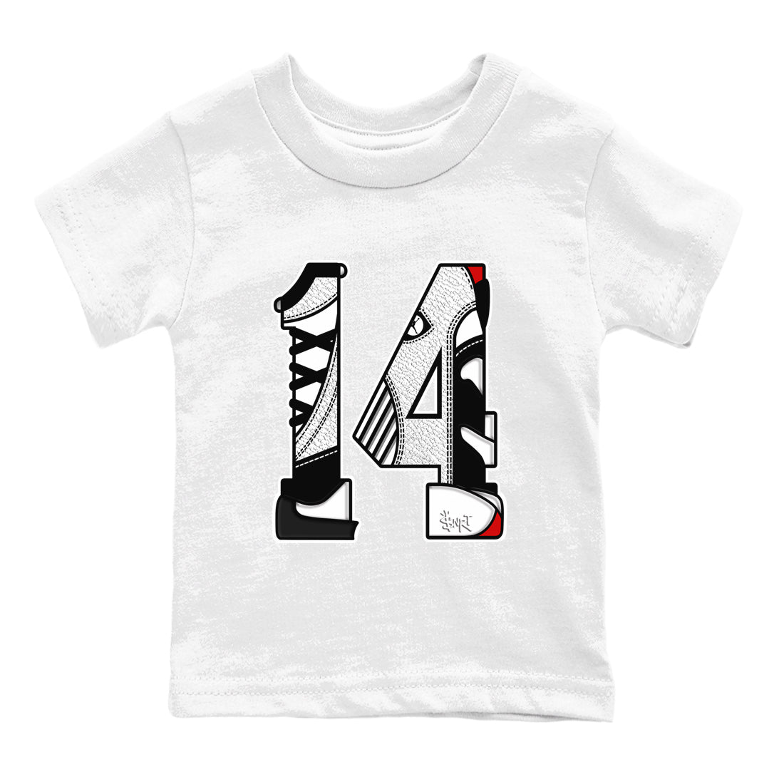 Number 14 snkmatch Tees Kids - Air Jordan 14 Black Toe