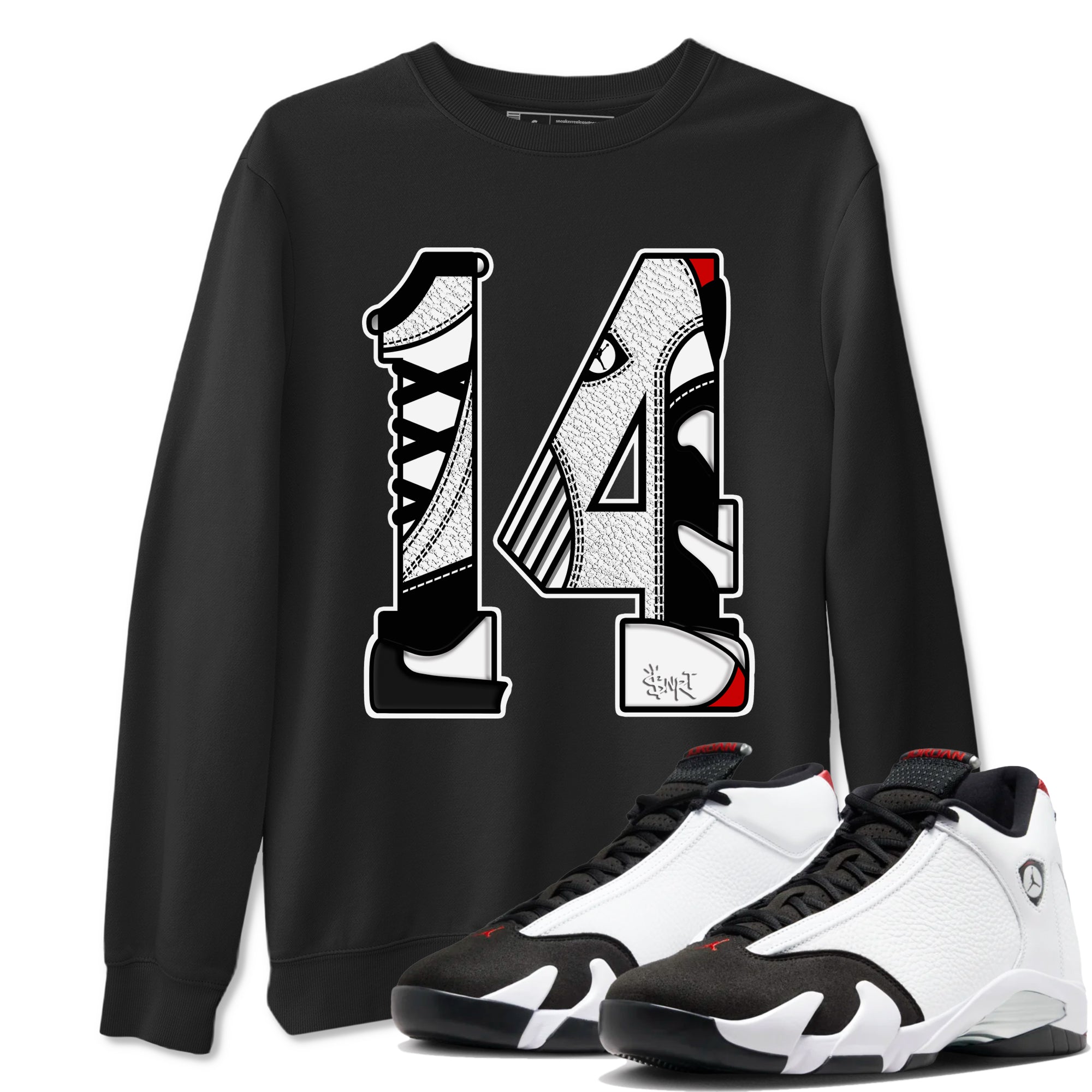 Number 14 snkmatch Tees - Air Jordan 14 Black Toe