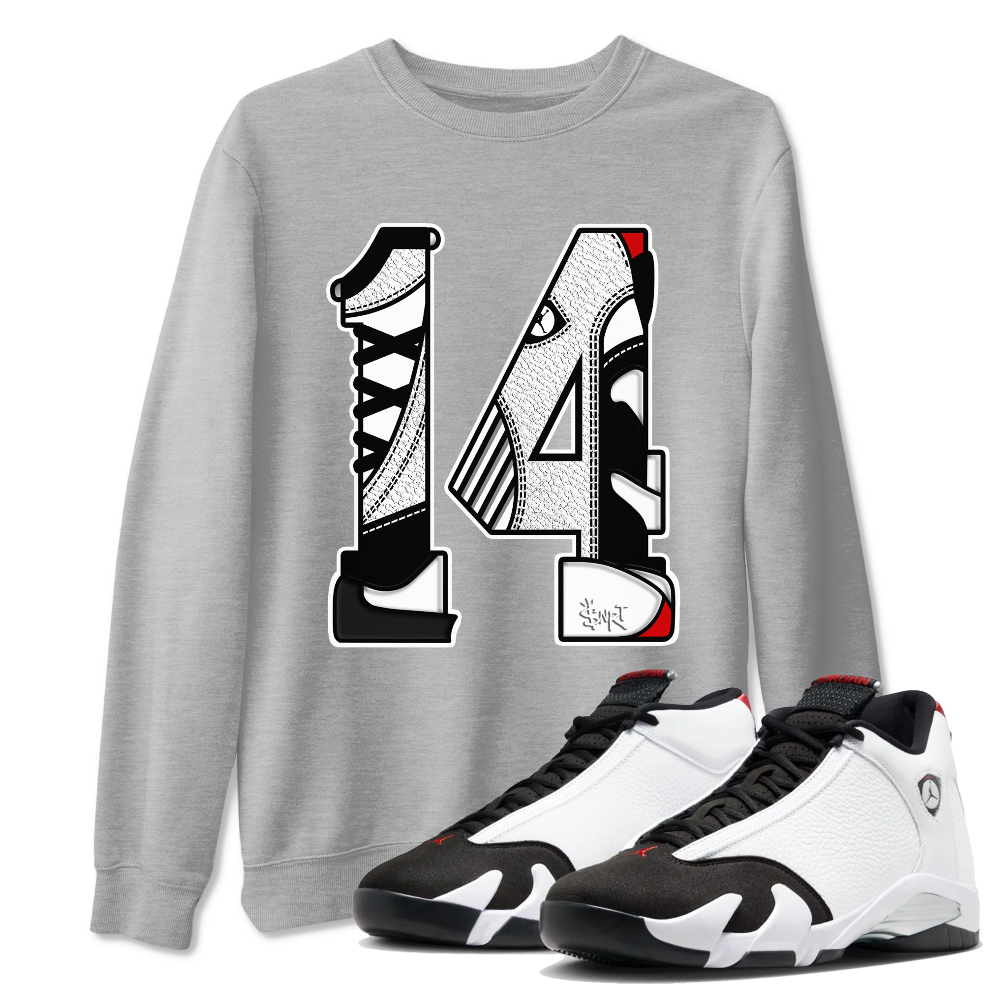 Number 14 snkmatch Tees - Air Jordan 14 Black Toe