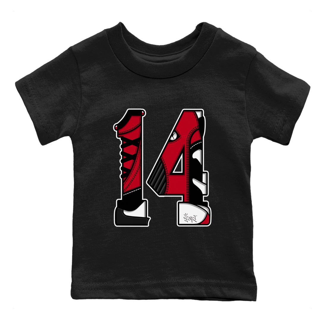 Number 14 snkmatch Tees Kids - Air Jordan 14 Gym Red