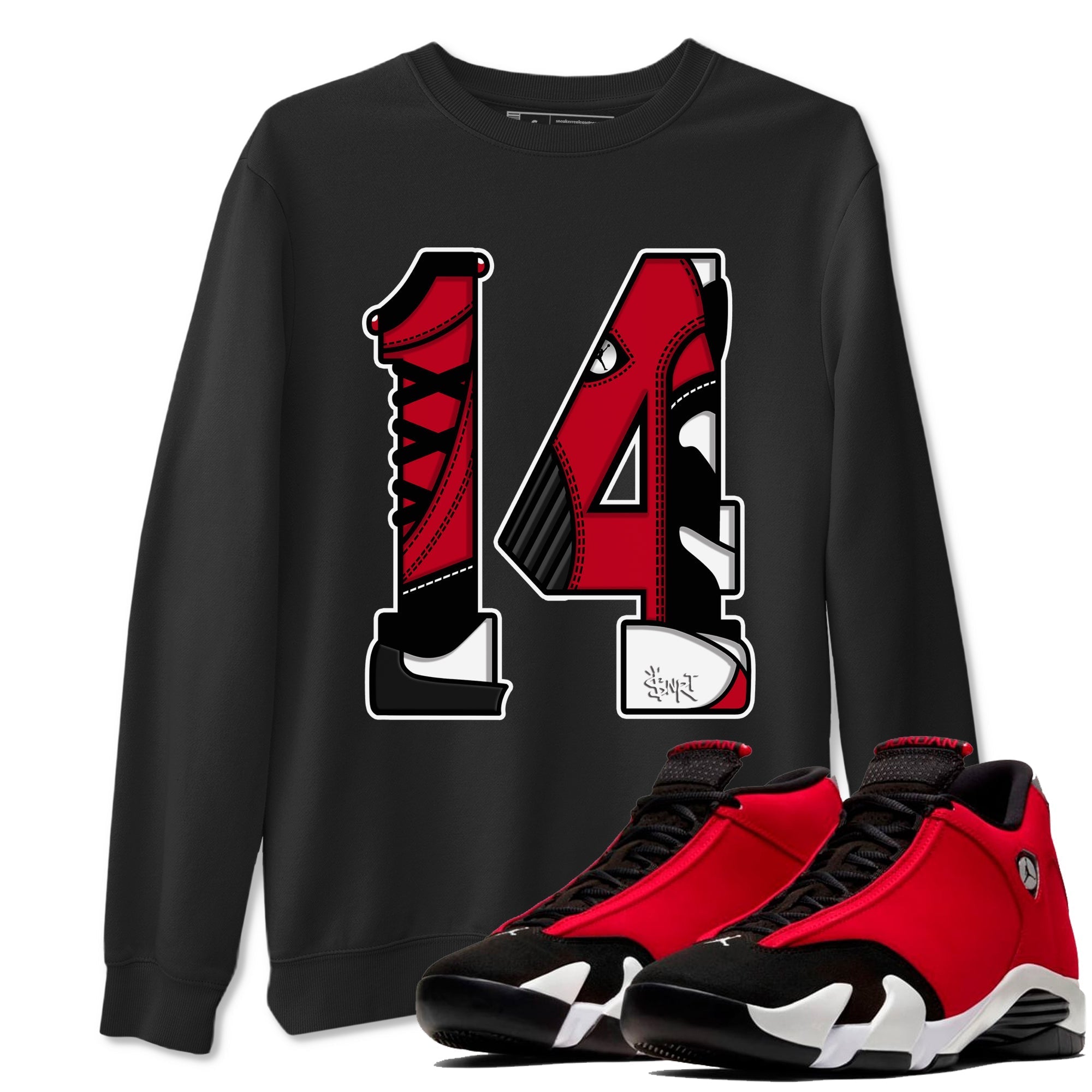 Number 14 snkmatch Tees - Air Jordan 14 Gym Red