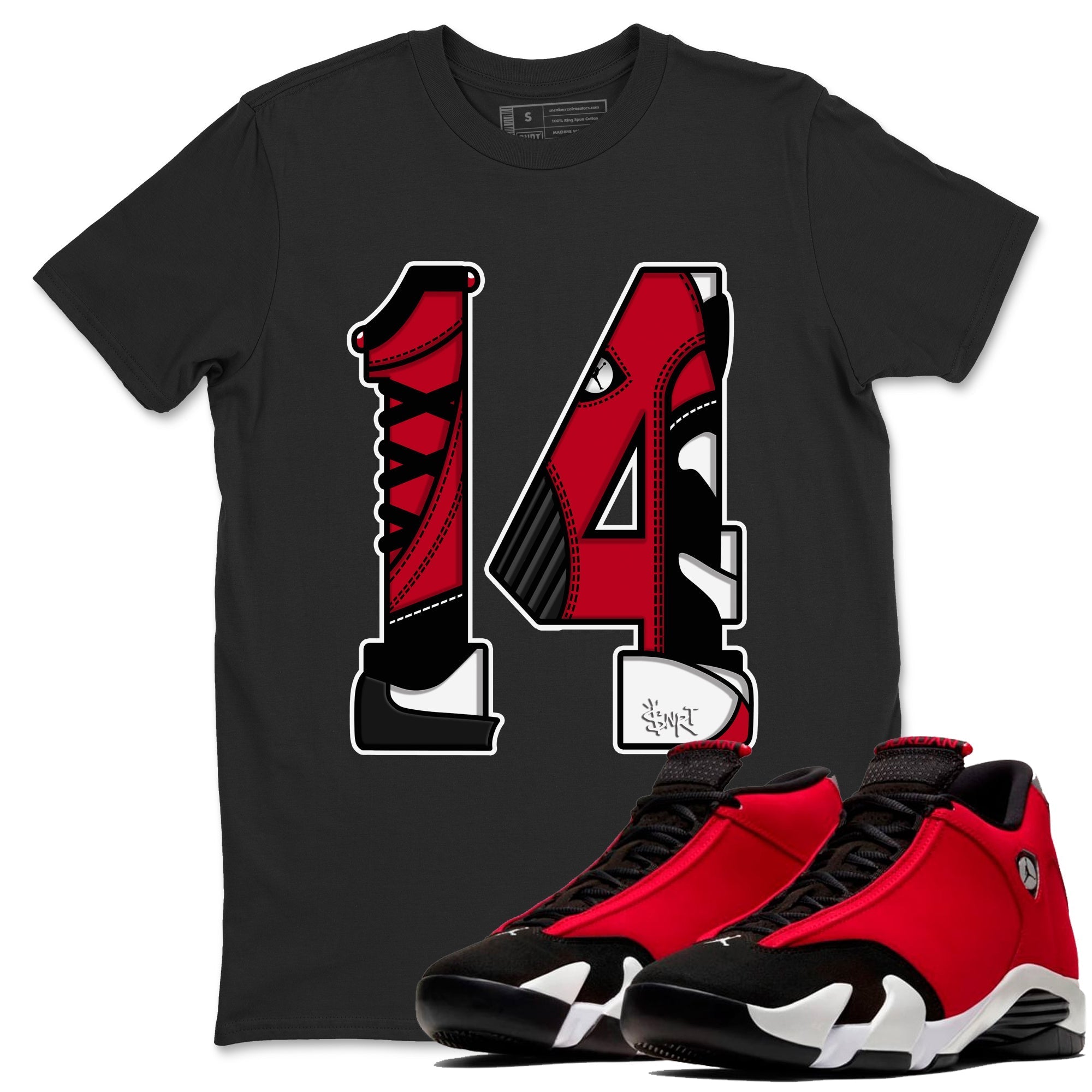 Number 14 snkmatch Tees - Air Jordan 14 Gym Red