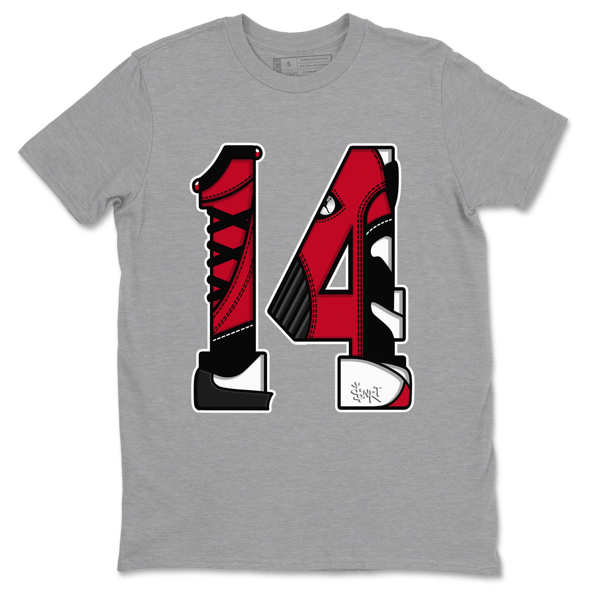 Number 14 snkmatch Tees - Air Jordan 14 Gym Red