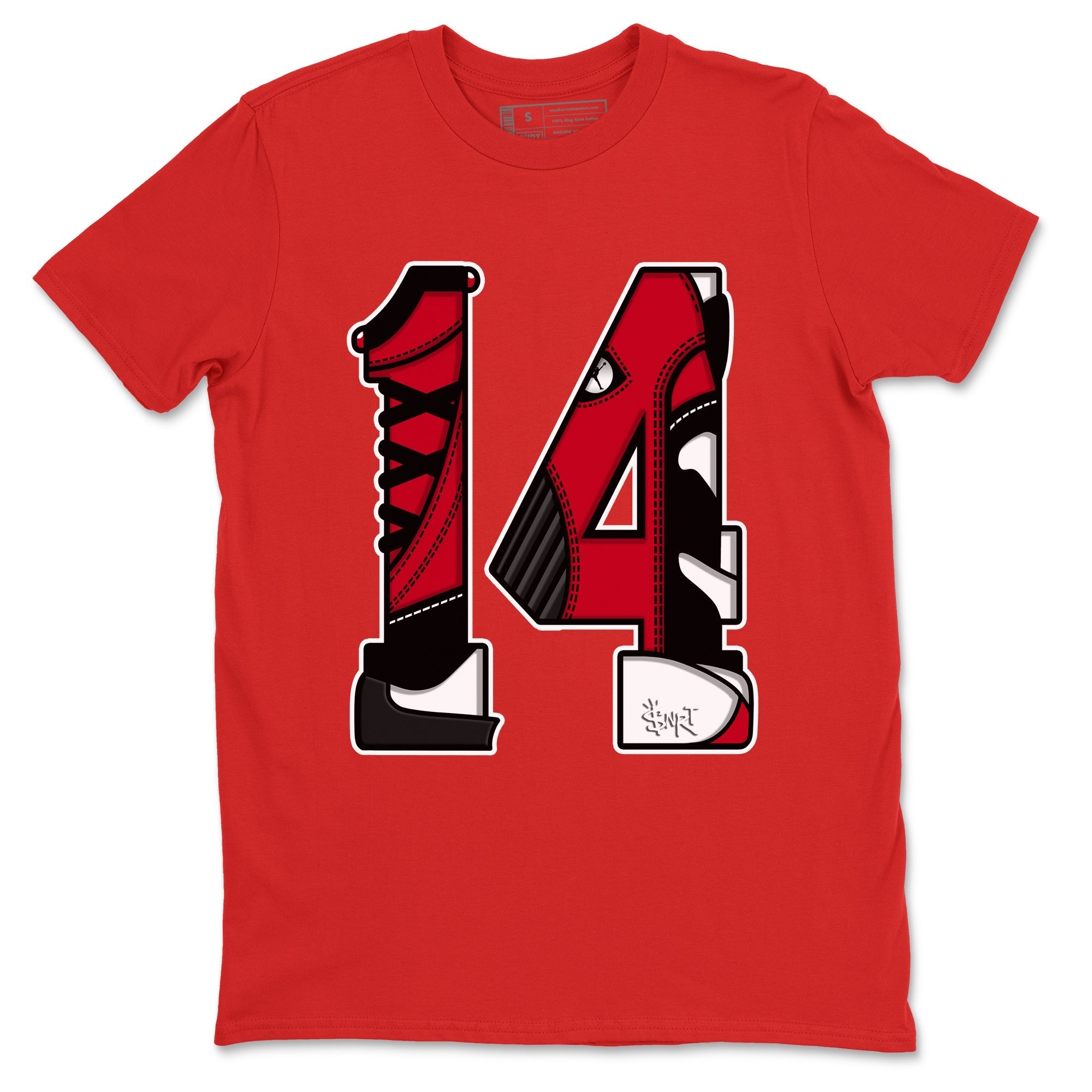 Number 14 snkmatch Tees - Air Jordan 14 Gym Red