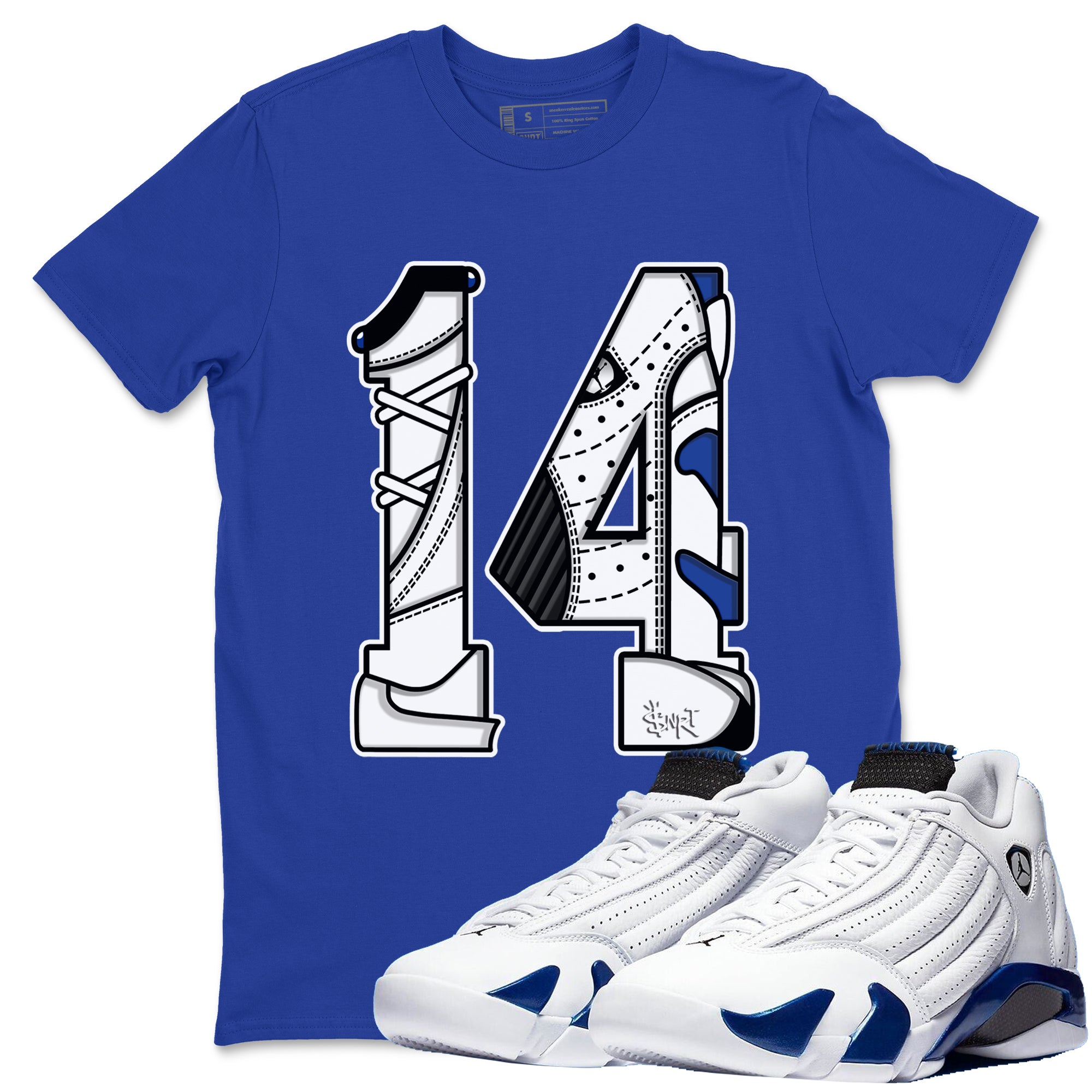 Number 14 snkmatch Tees - Air Jordan 14 Hyper Royal