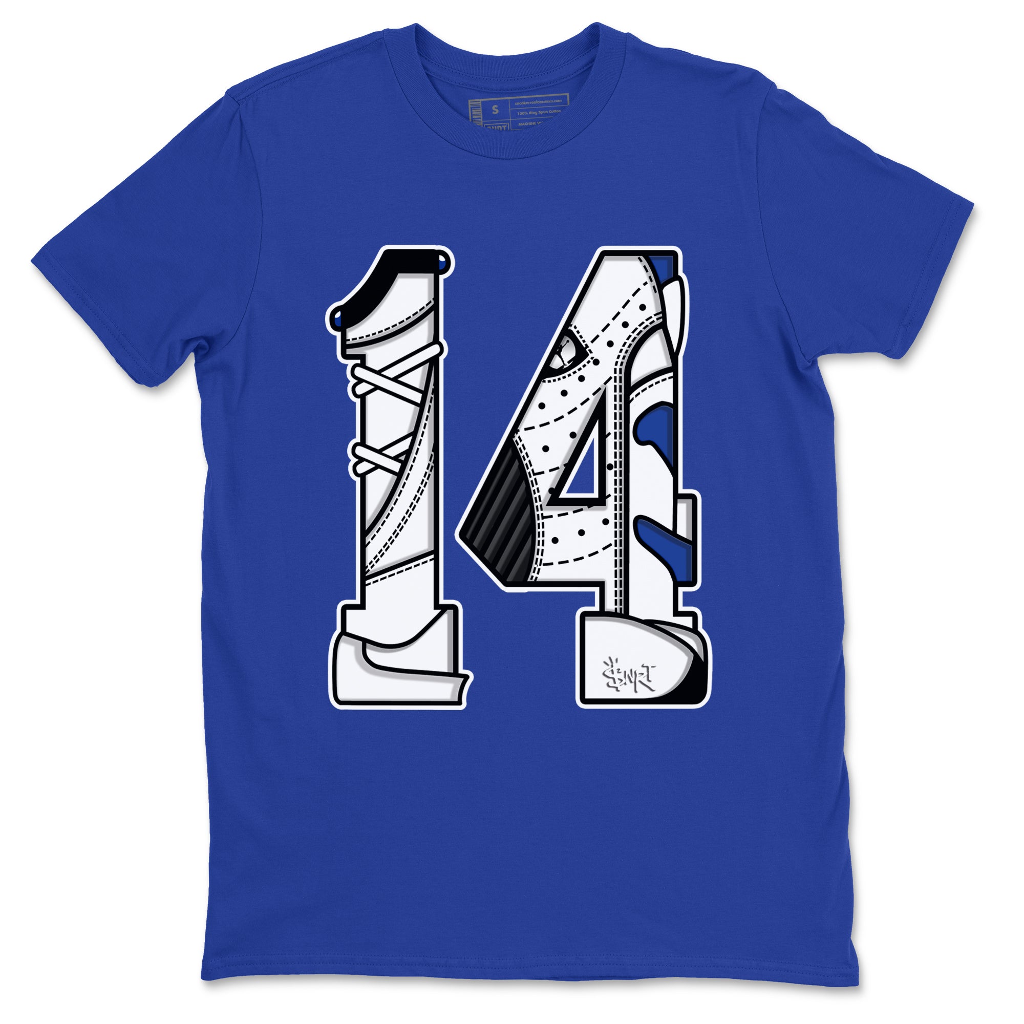 Number 14 snkmatch Tees - Air Jordan 14 Hyper Royal