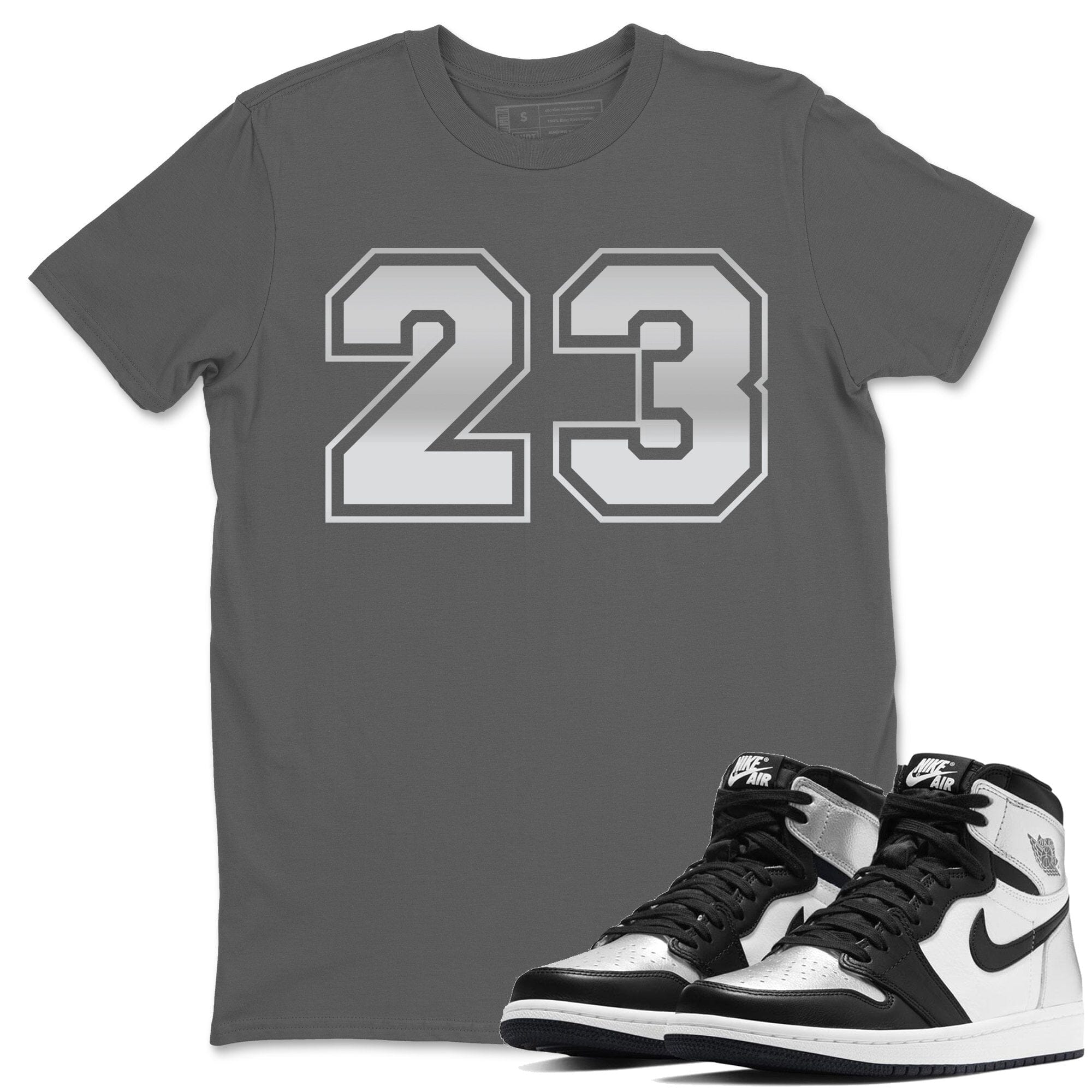Number 23 Unisex Tops - Air Jordan 1 Silver Toe