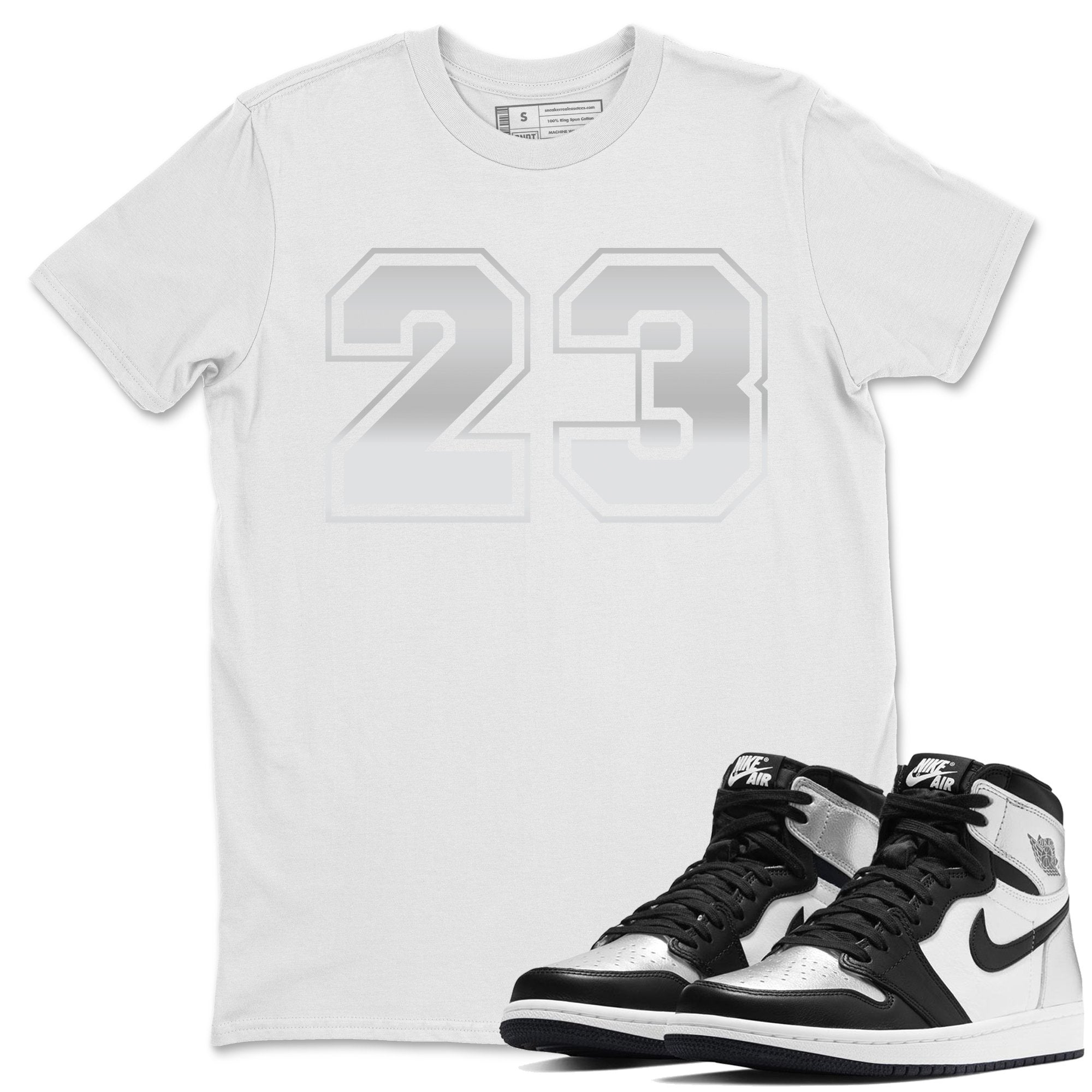 Number 23 Unisex Tops - Air Jordan 1 Silver Toe