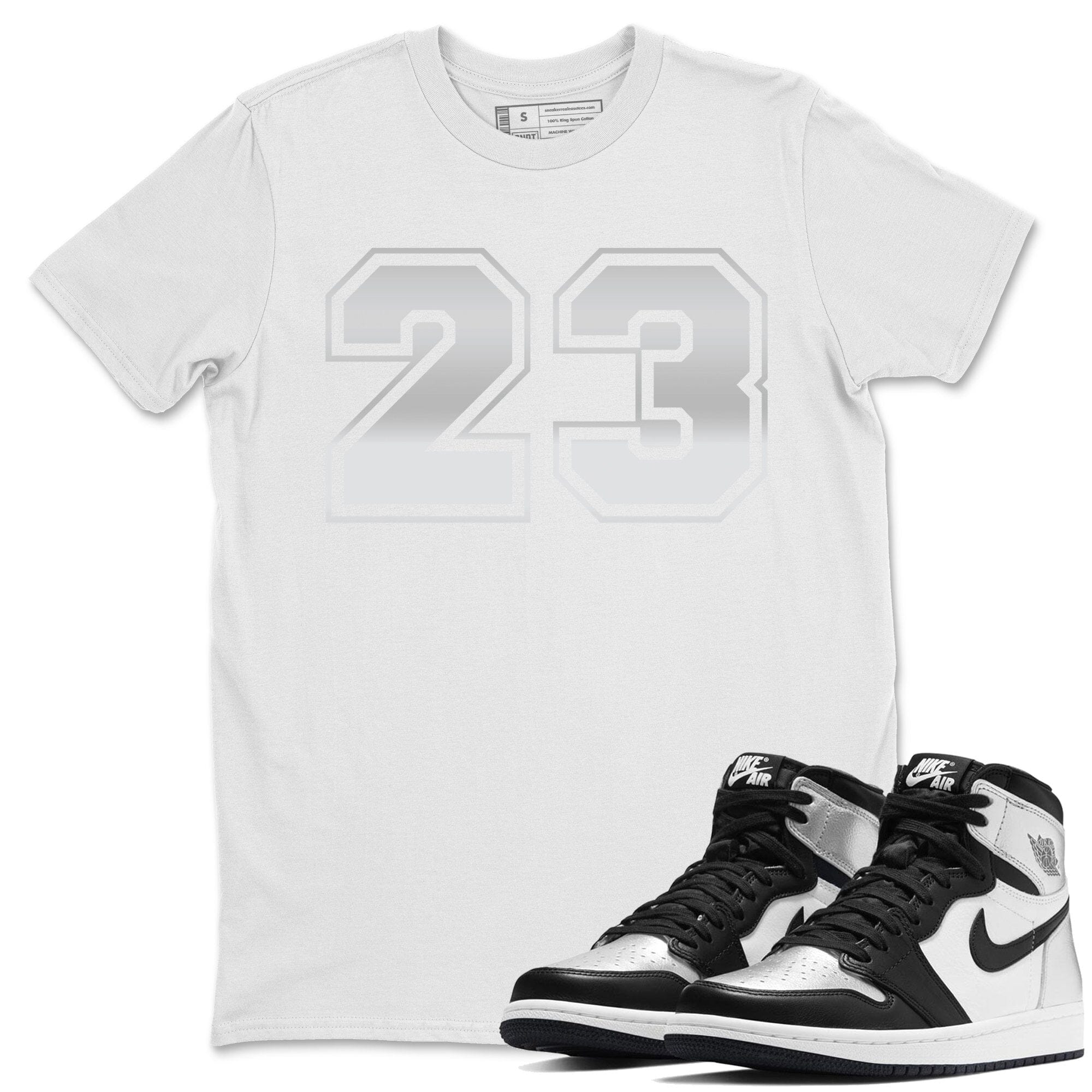 Number 23 Unisex Tops - Air Jordan 1 Silver Toe