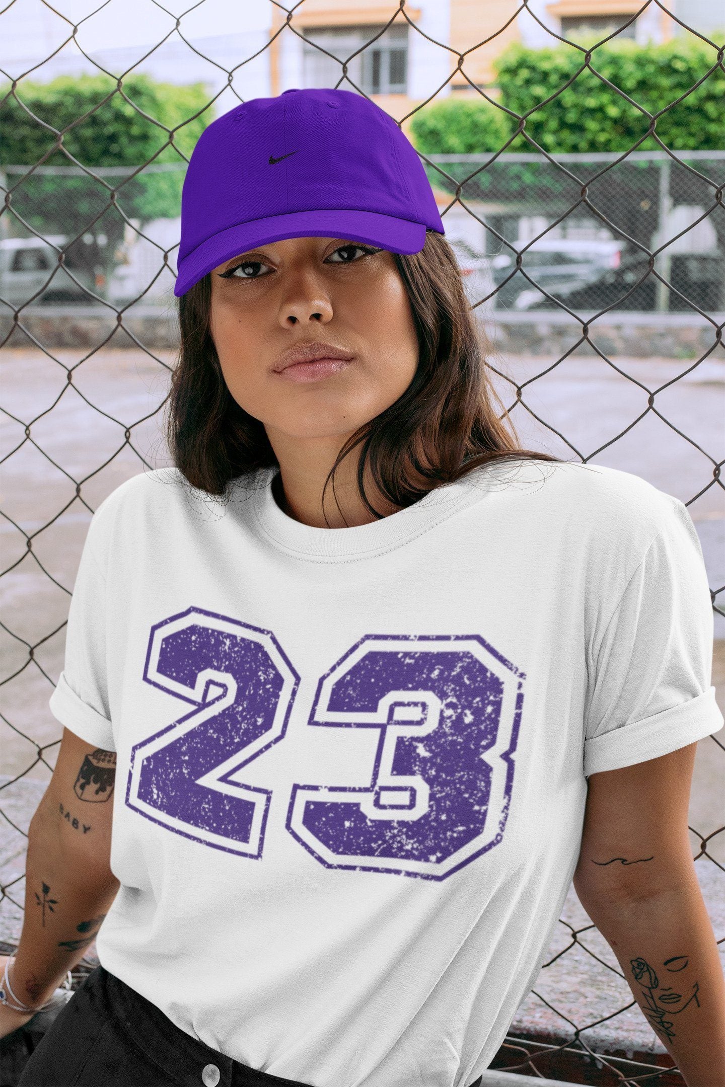 Number 23 Unisex Tops - Air Jordan 1 WMNS Court Purple