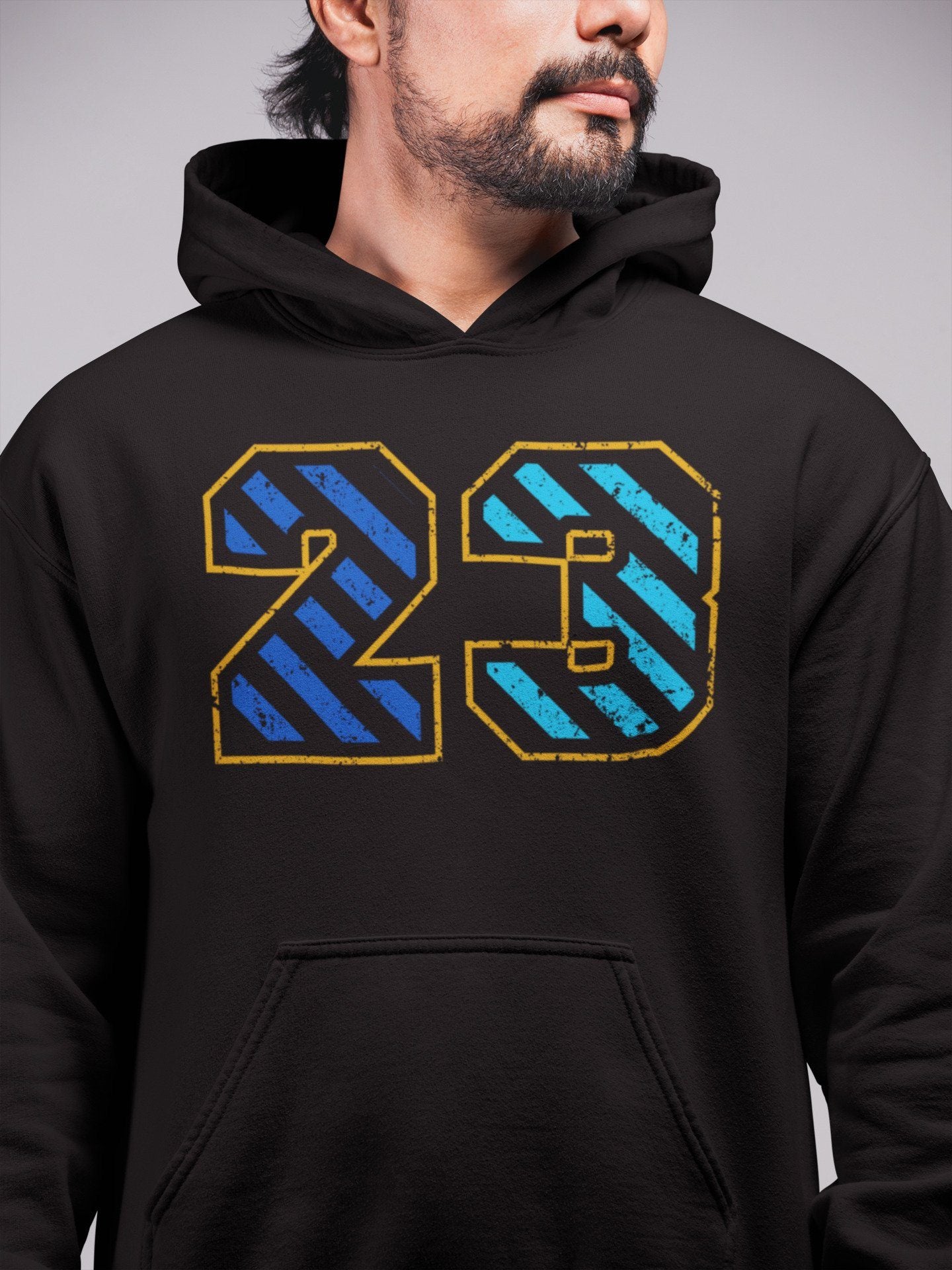 Number 23 Unisex Tops - Air Jordan 2 OFF-WHITE Black Blue