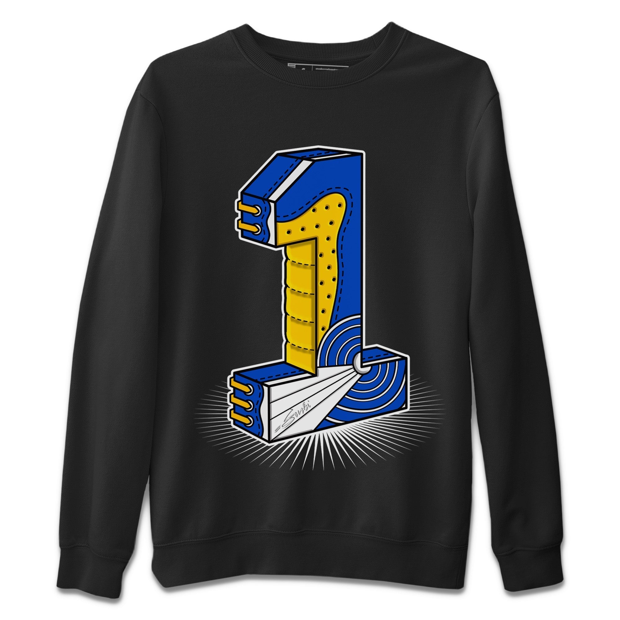 Number Statue Unisex Tops - Air Jordan 1 Game Royal Varsity Maize