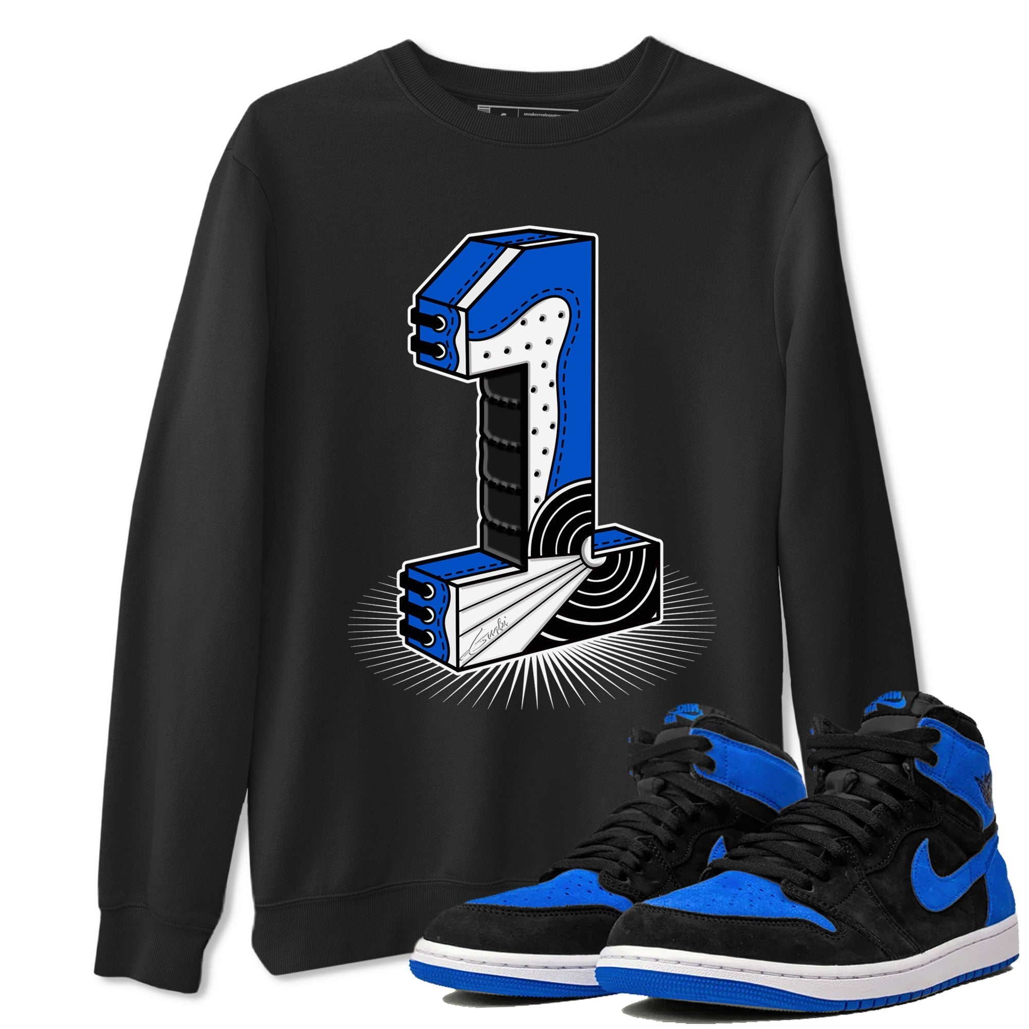 Number Statue snkmatch Tee - Air Jordan 1 Royal Reimagined