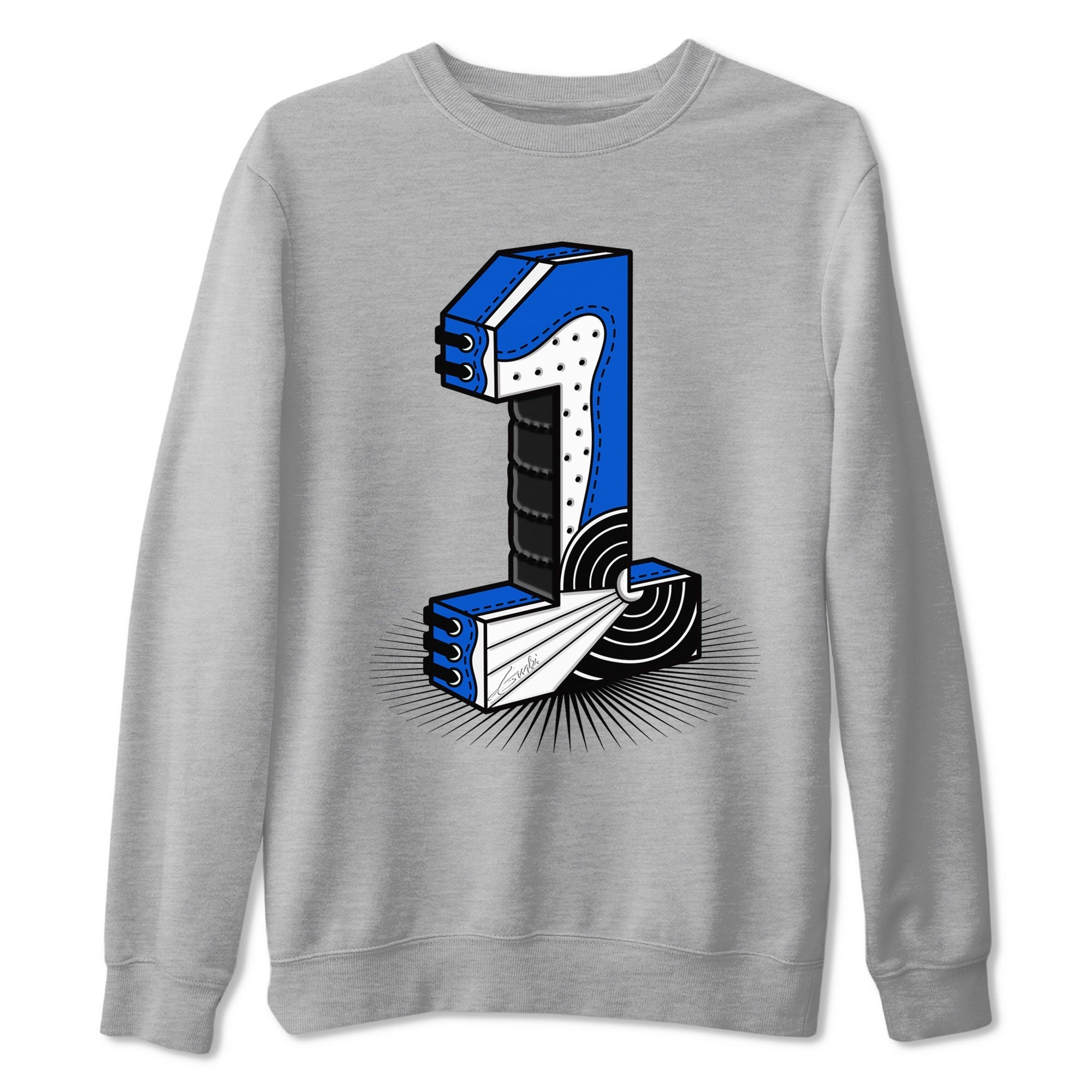 Number Statue snkmatch Tee - Air Jordan 1 Royal Reimagined