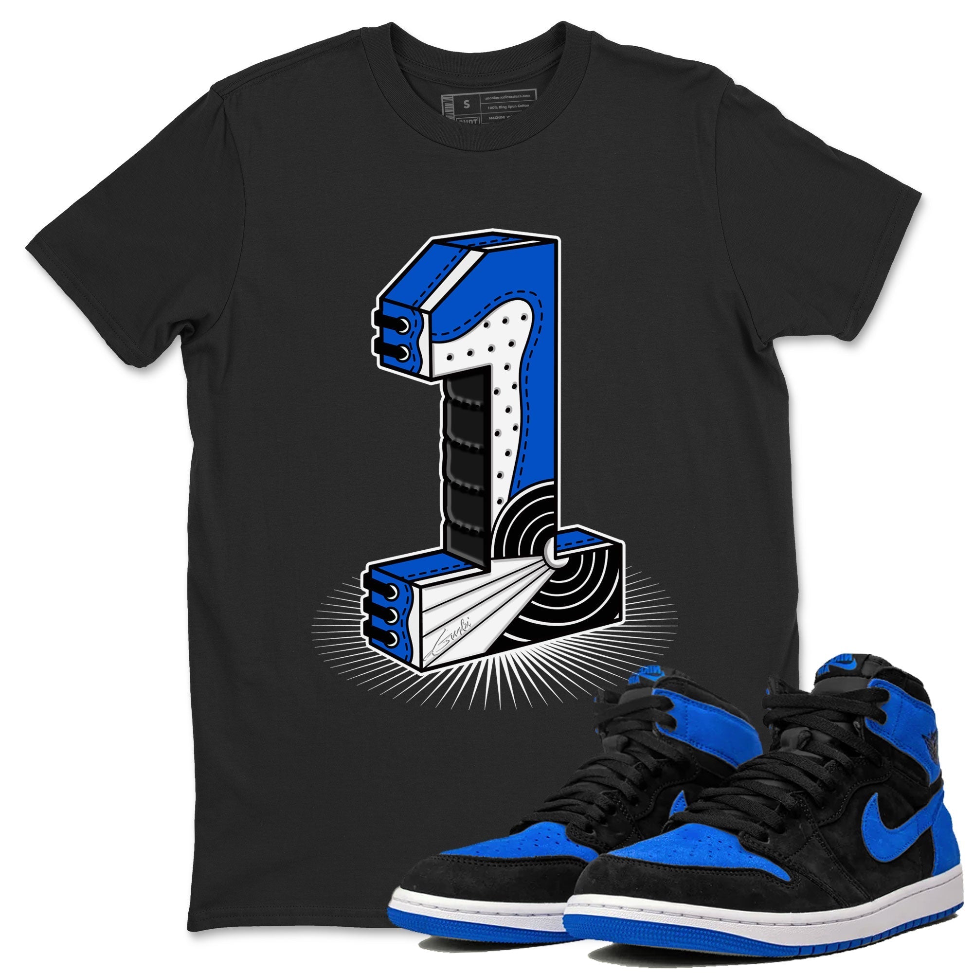 Number Statue snkmatch Tee - Air Jordan 1 Royal Reimagined