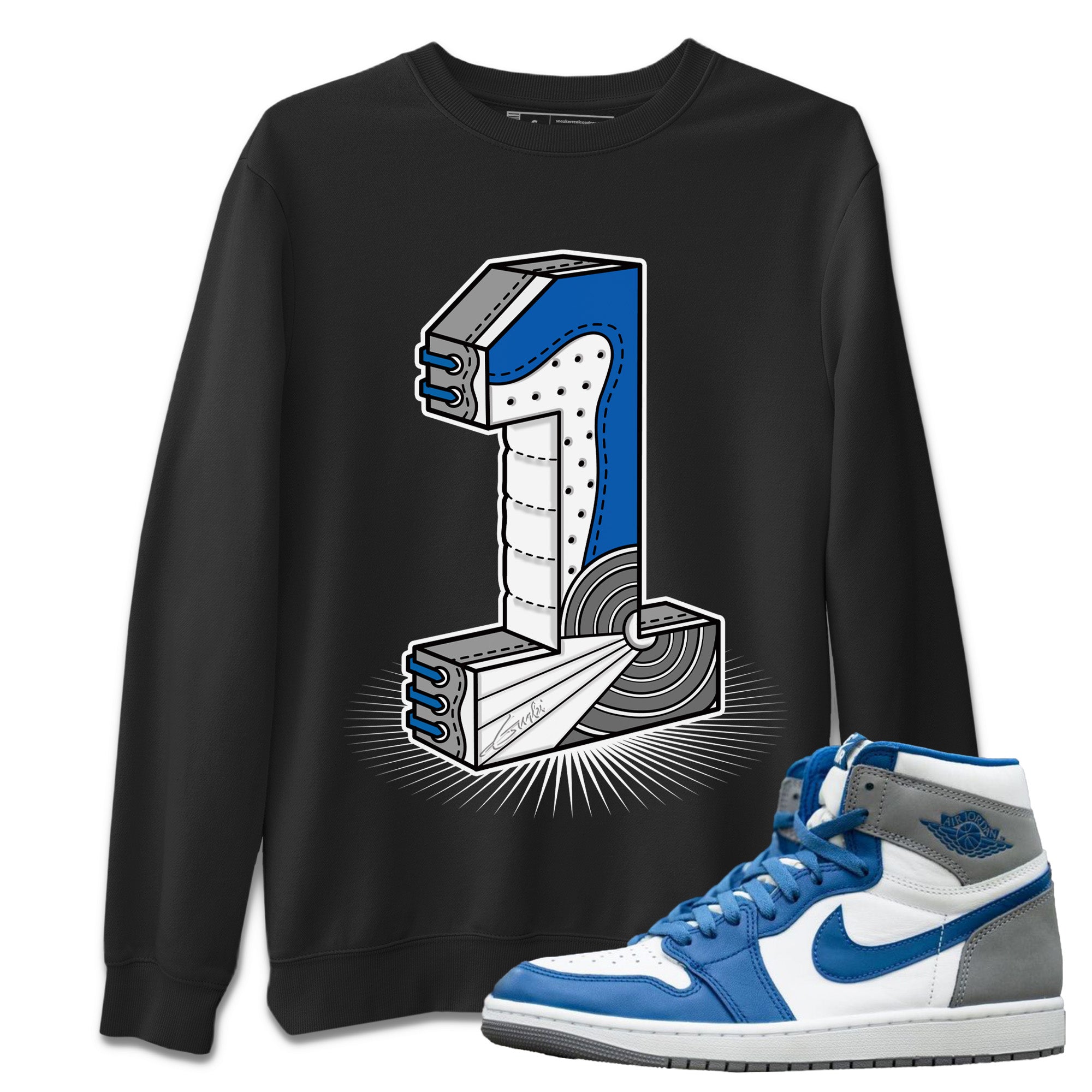 Number Statue Unisex Tops - Air Jordan 1 True Blue
