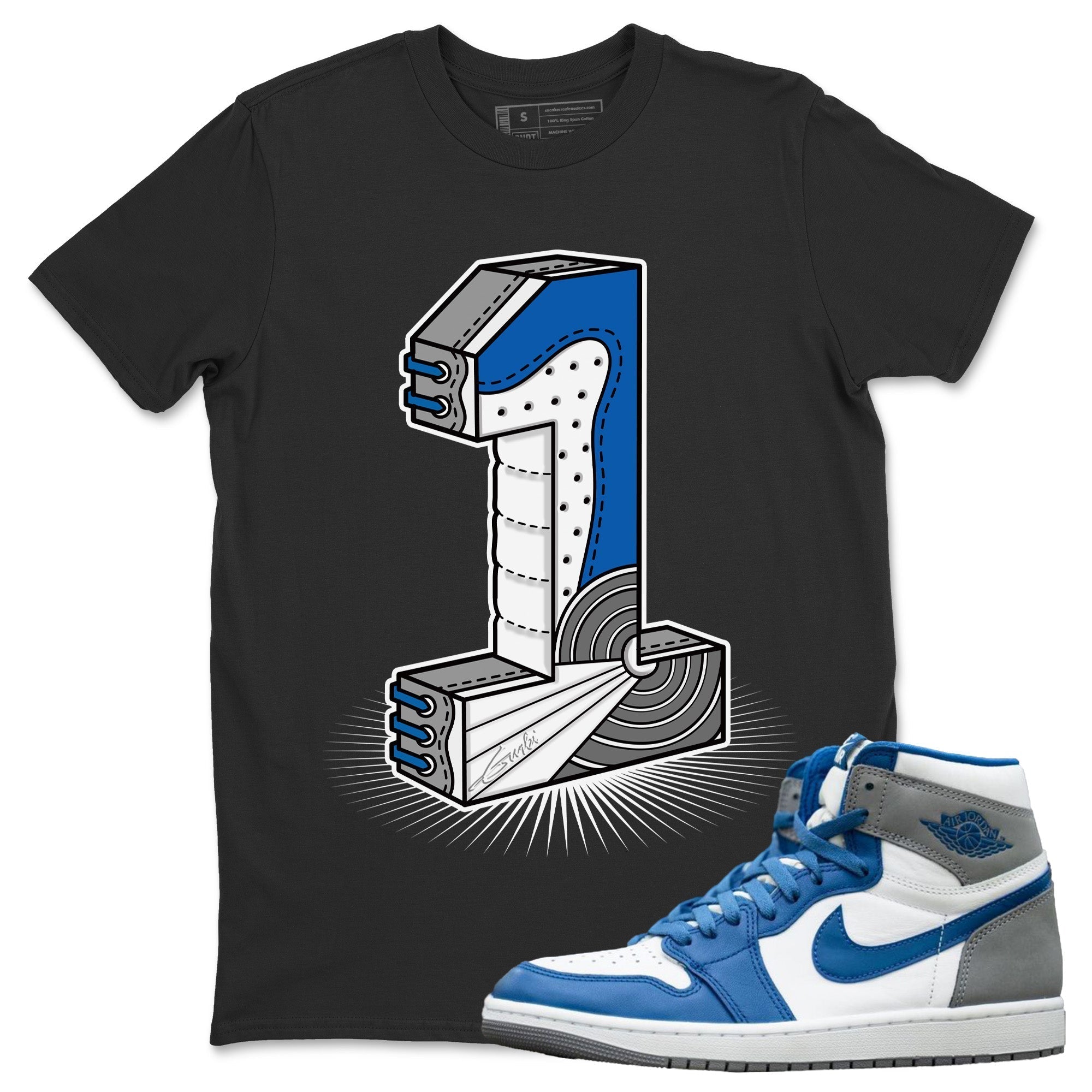 Number Statue Unisex Tops - Air Jordan 1 True Blue