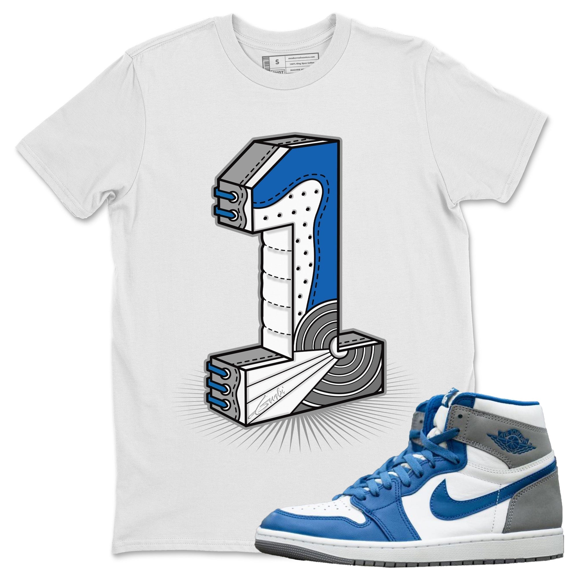 Number Statue Unisex Tops - Air Jordan 1 True Blue