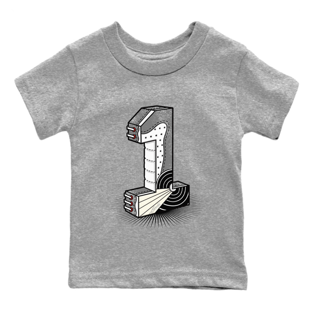 Number Statue Kids Tops - Air Jordan 1 Washed Heritage