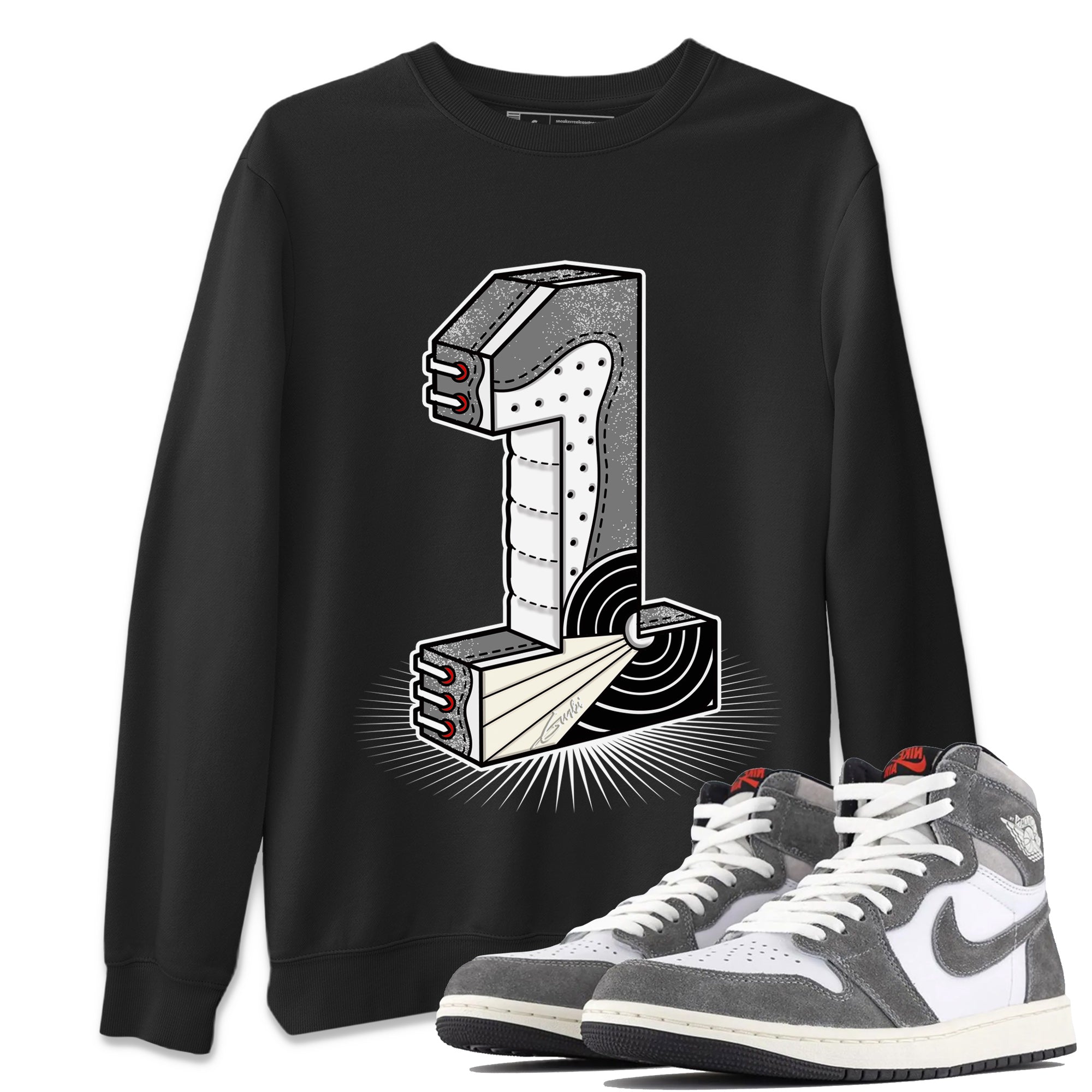 Number Statue Unisex Tops - Air Jordan 1 Washed Heritage