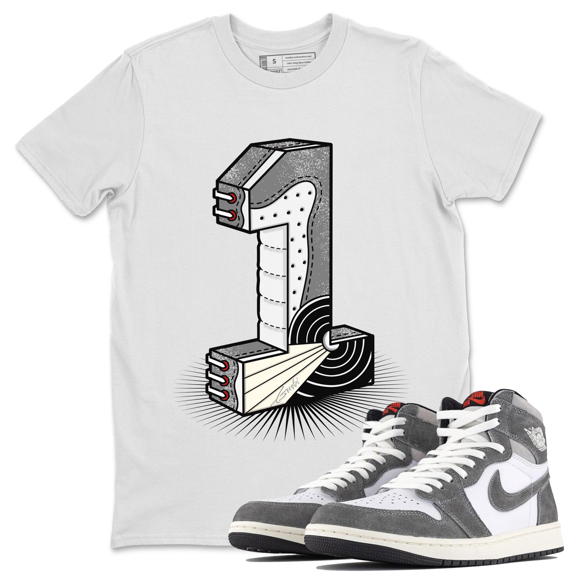Number Statue Unisex Tops - Air Jordan 1 Washed Heritage