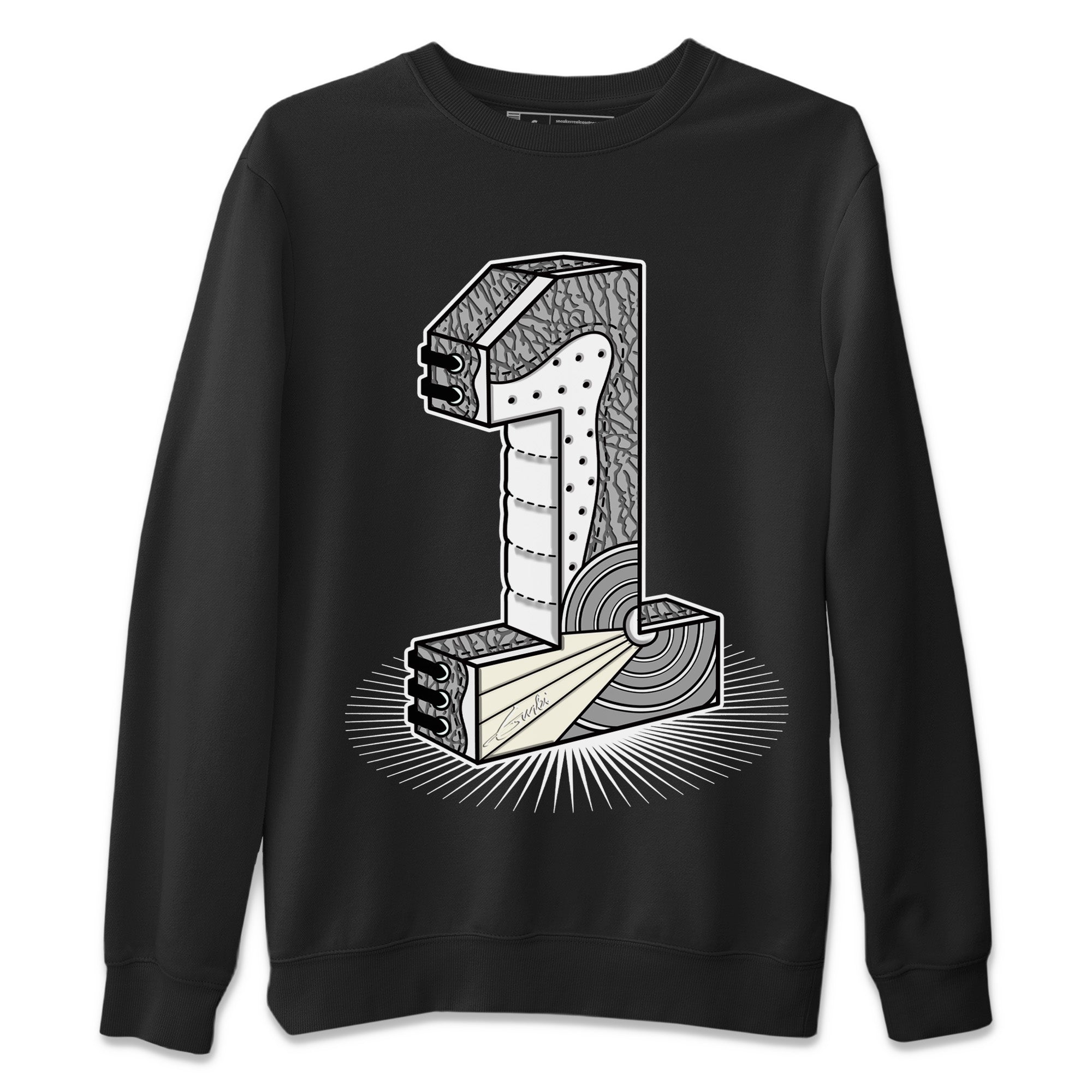 Number Statue Unisex Tops - Air Jordan 1 White Cement