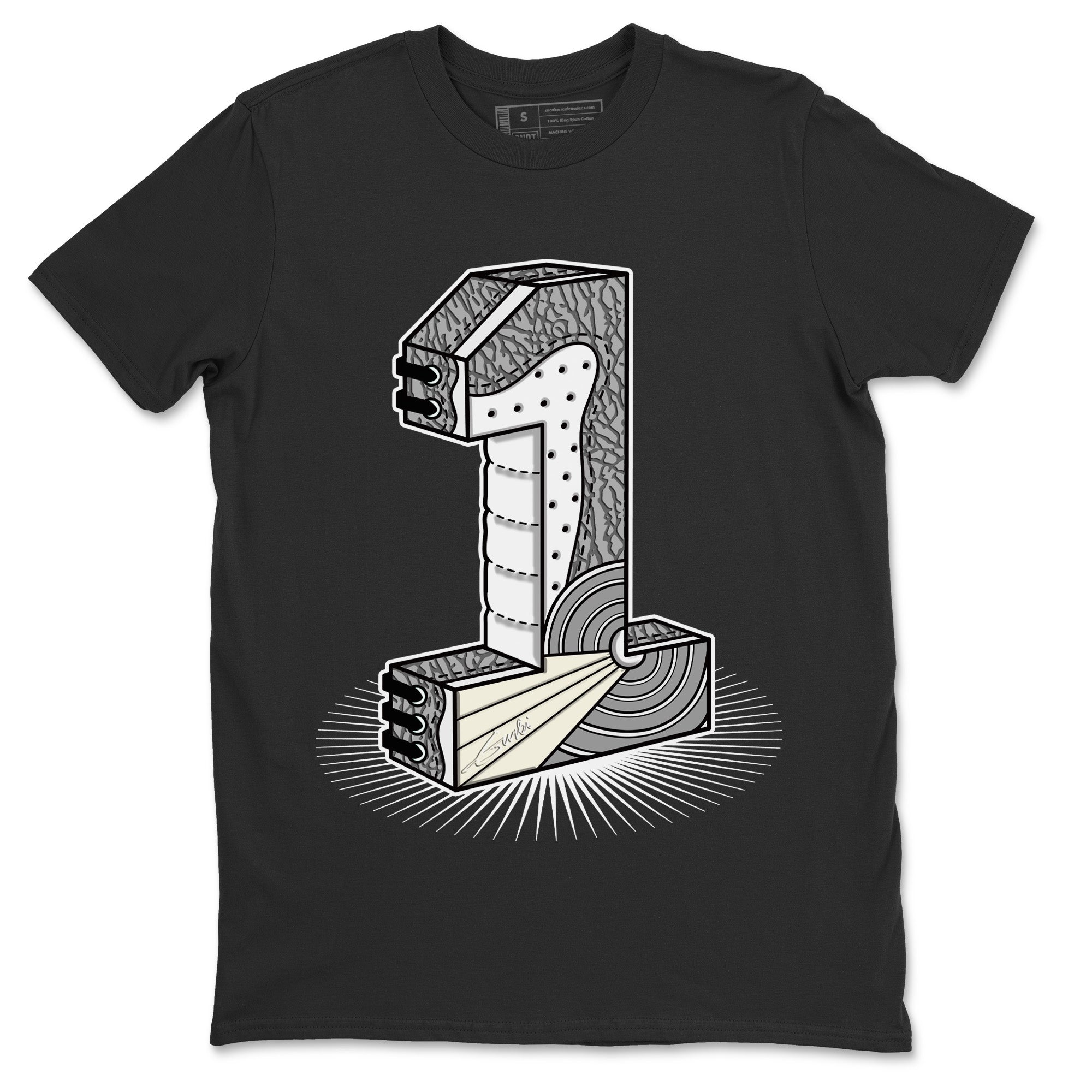 Number Statue Unisex Tops - Air Jordan 1 White Cement
