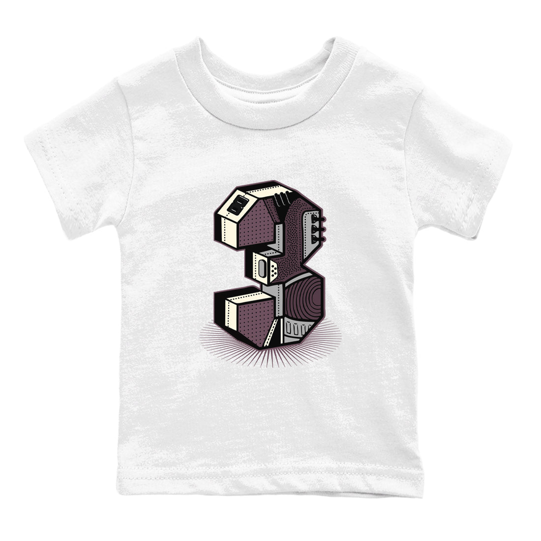 Number Statue snkmatch Tees Kids - Air Jordan 3 A Ma Maniere x Black