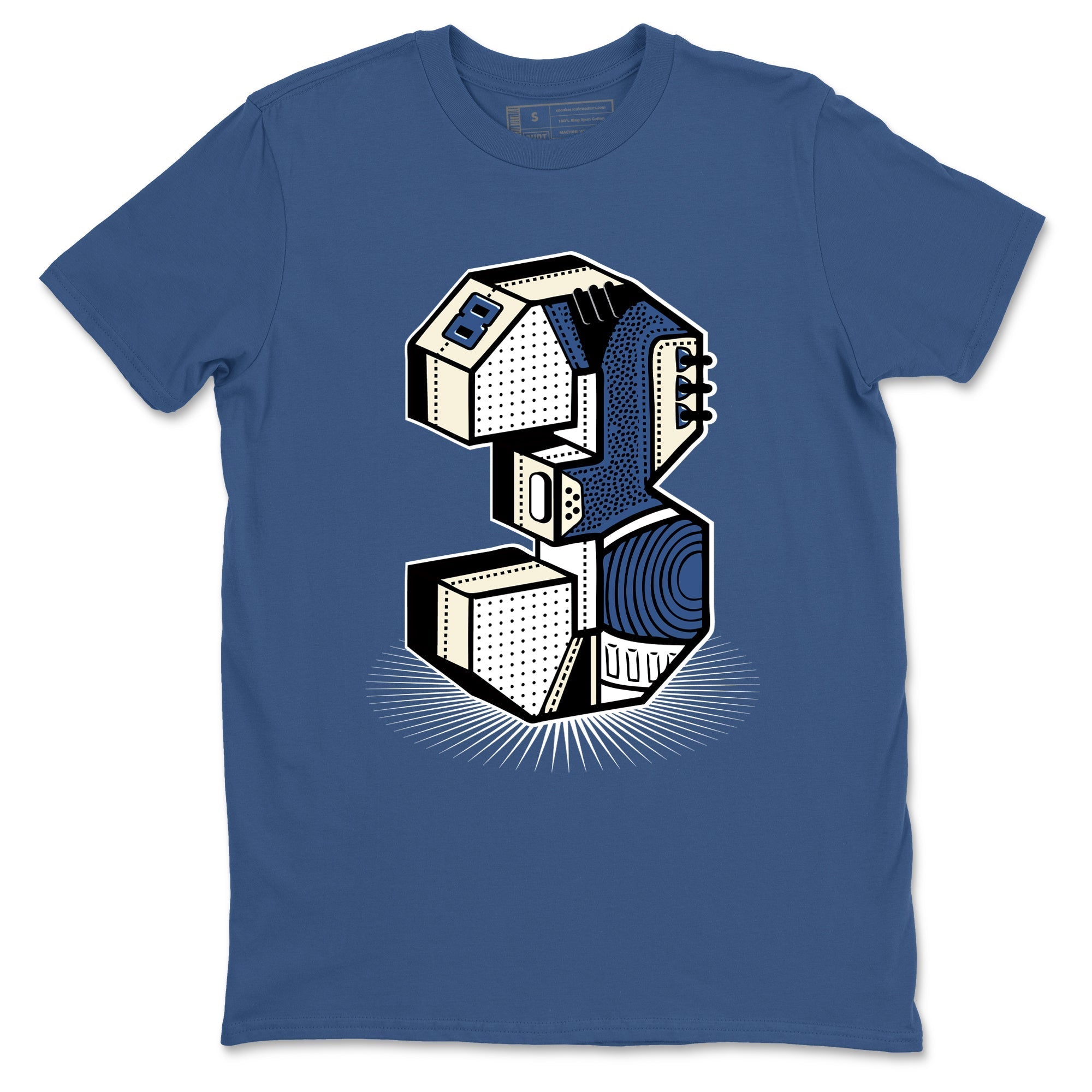 Number Statue snkmatch Tees - Air Jordan 3 A Ma Maniere x Diffused Blue