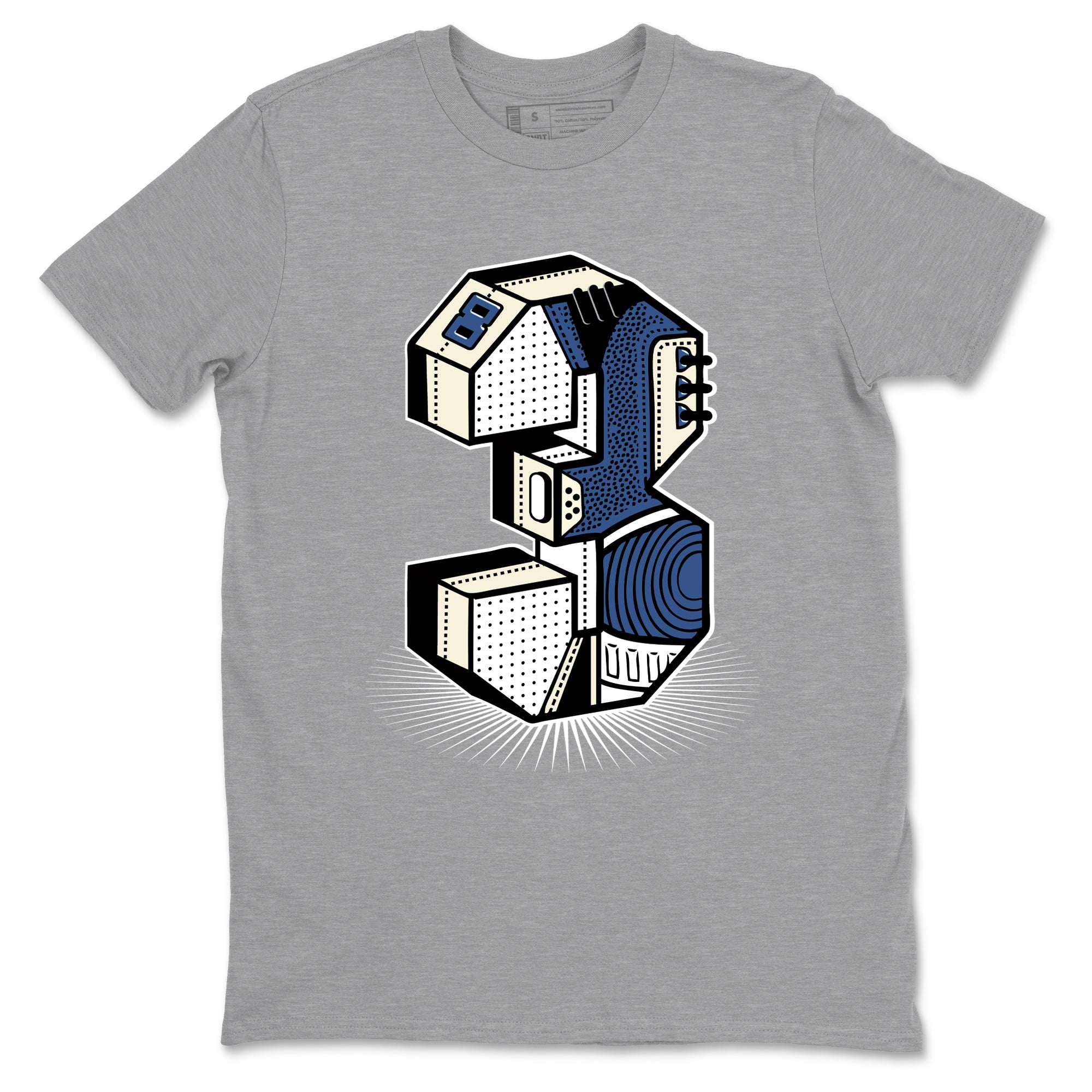 Number Statue snkmatch Tees - Air Jordan 3 A Ma Maniere x Diffused Blue