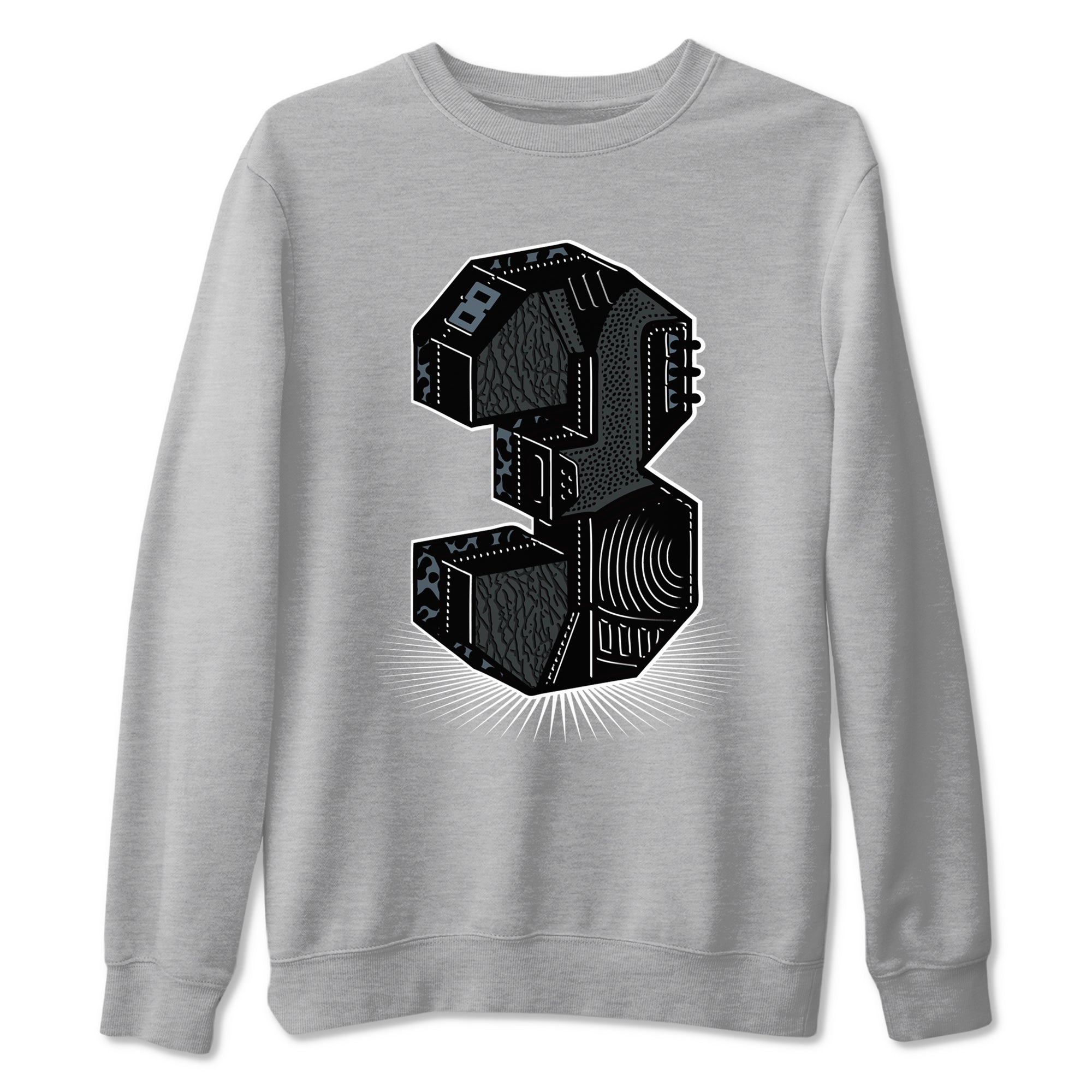 Number Statue snkmatch Tees - Air Jordan 3 Black Cat