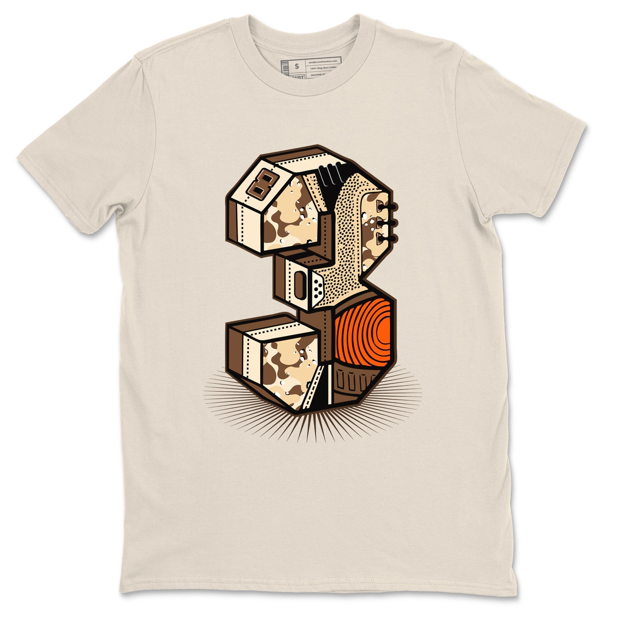 Number Statue snkmatch Tees - Air Jordan 3 Desert Camo