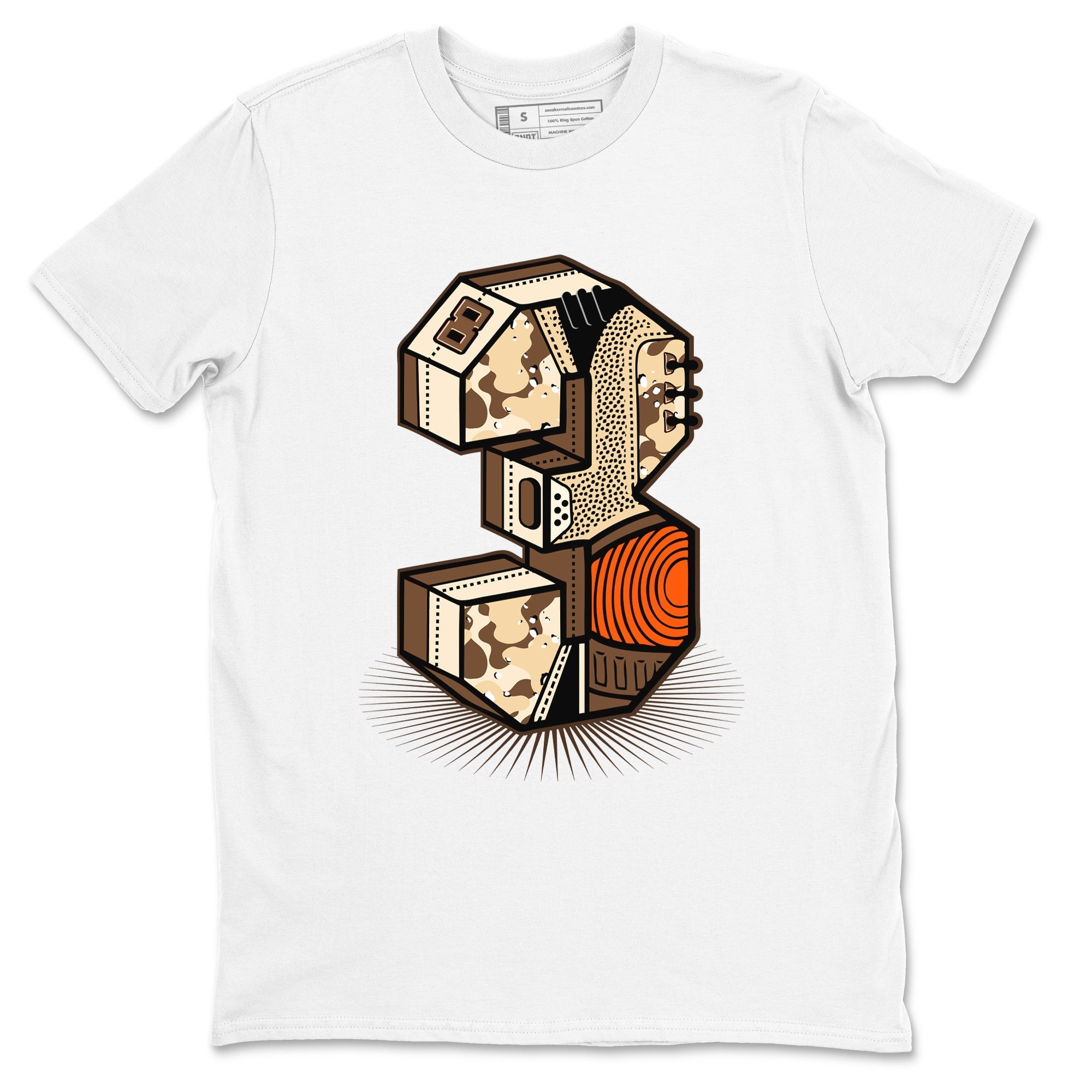 Number Statue snkmatch Tees - Air Jordan 3 Desert Camo