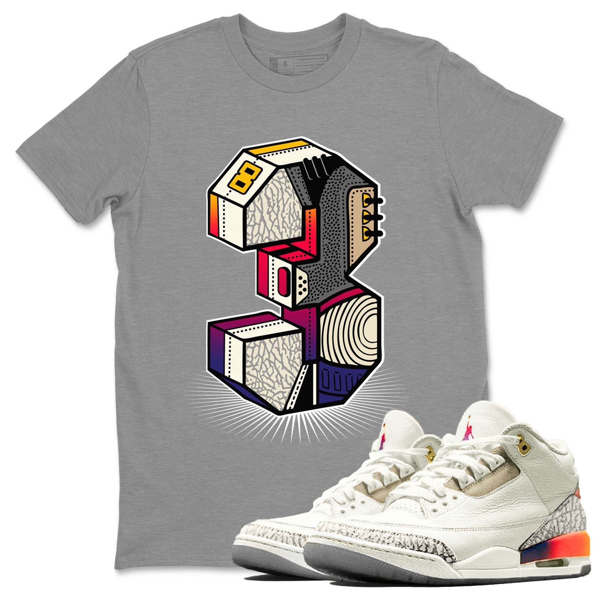 Number Statue snkmatch Tee - Air Jordan 3 J Balvin