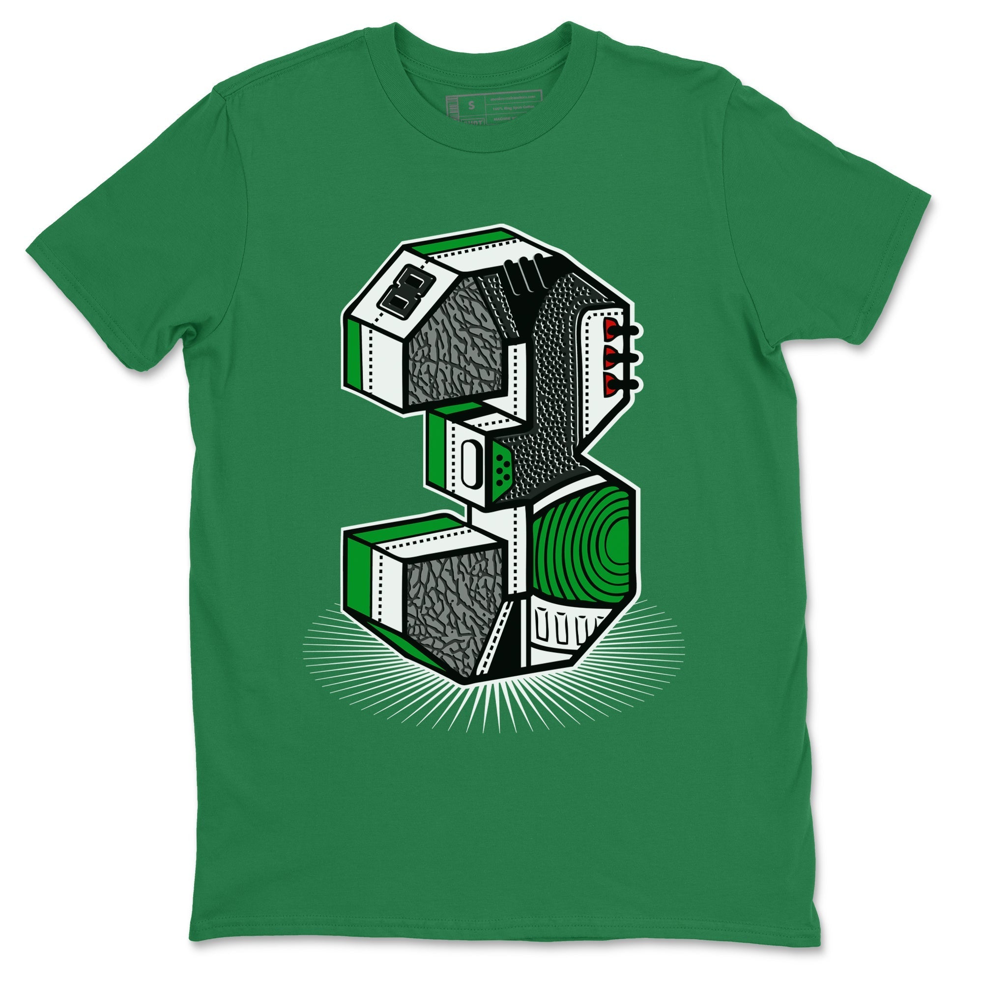 Number Statue Unisex Tops - Air Jordan 3 Lucky Green
