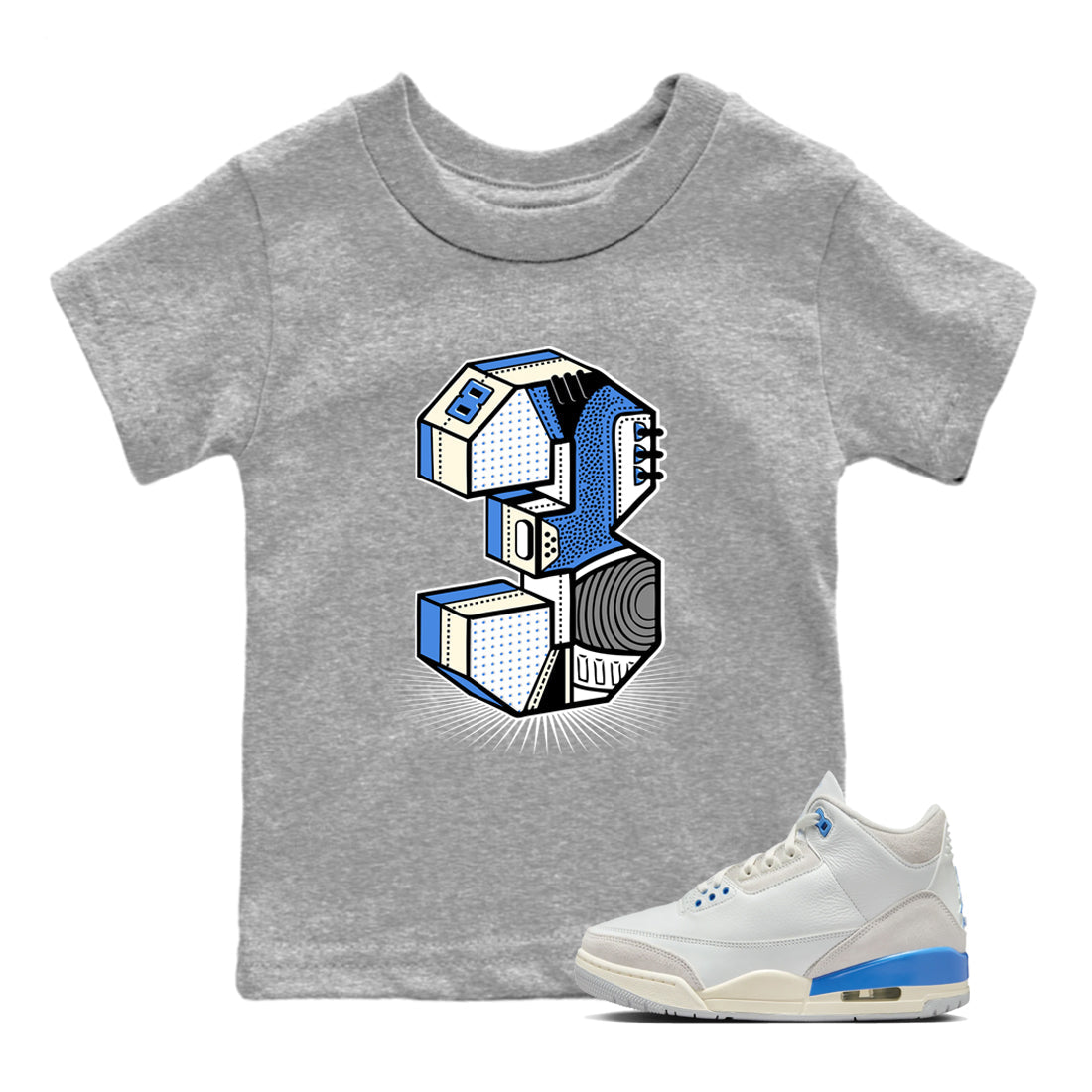 Number Statue snkmatch Tees Kids - Air Jordan 3 Lucky Shorts
