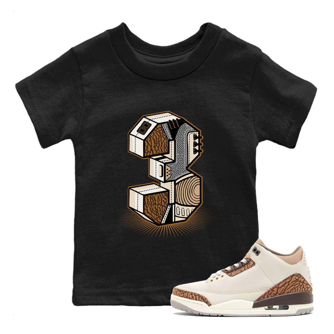 Number Statue snkmatch Tee Kids - Air Jordan 3 Palomino