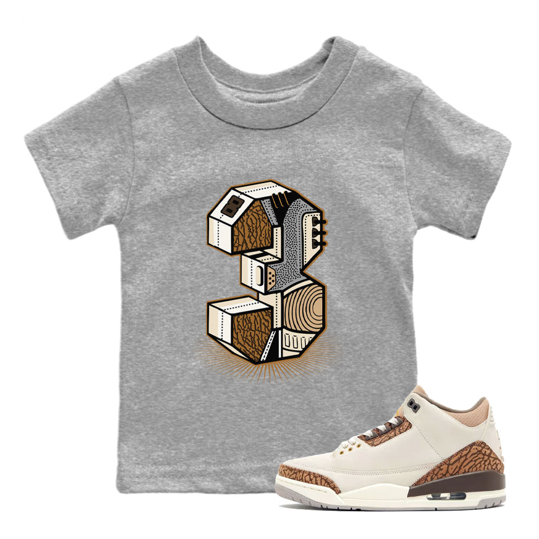 Number Statue snkmatch Tee Kids - Air Jordan 3 Palomino