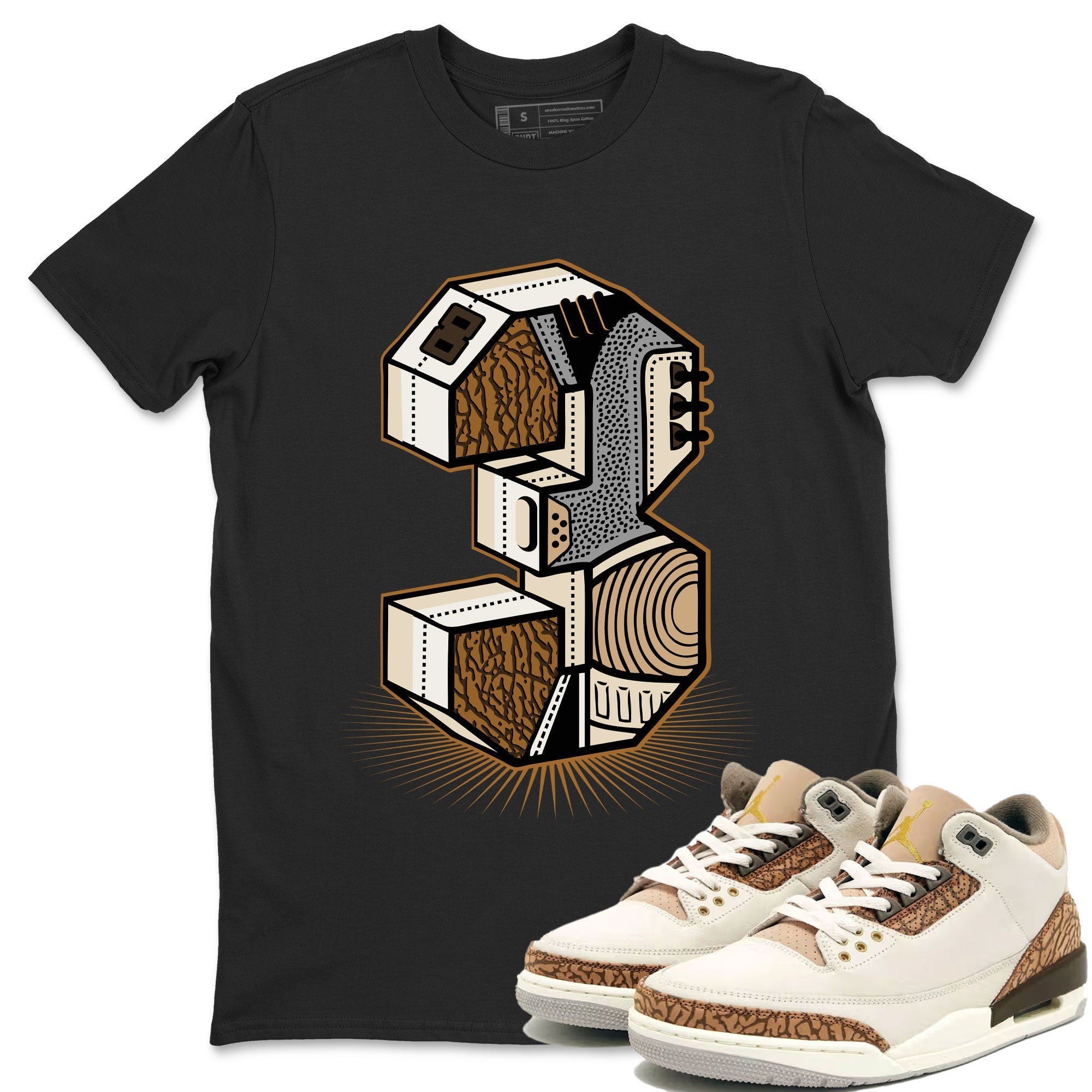 Number Statue snkmatch Tee - Air Jordan 3 Palomino