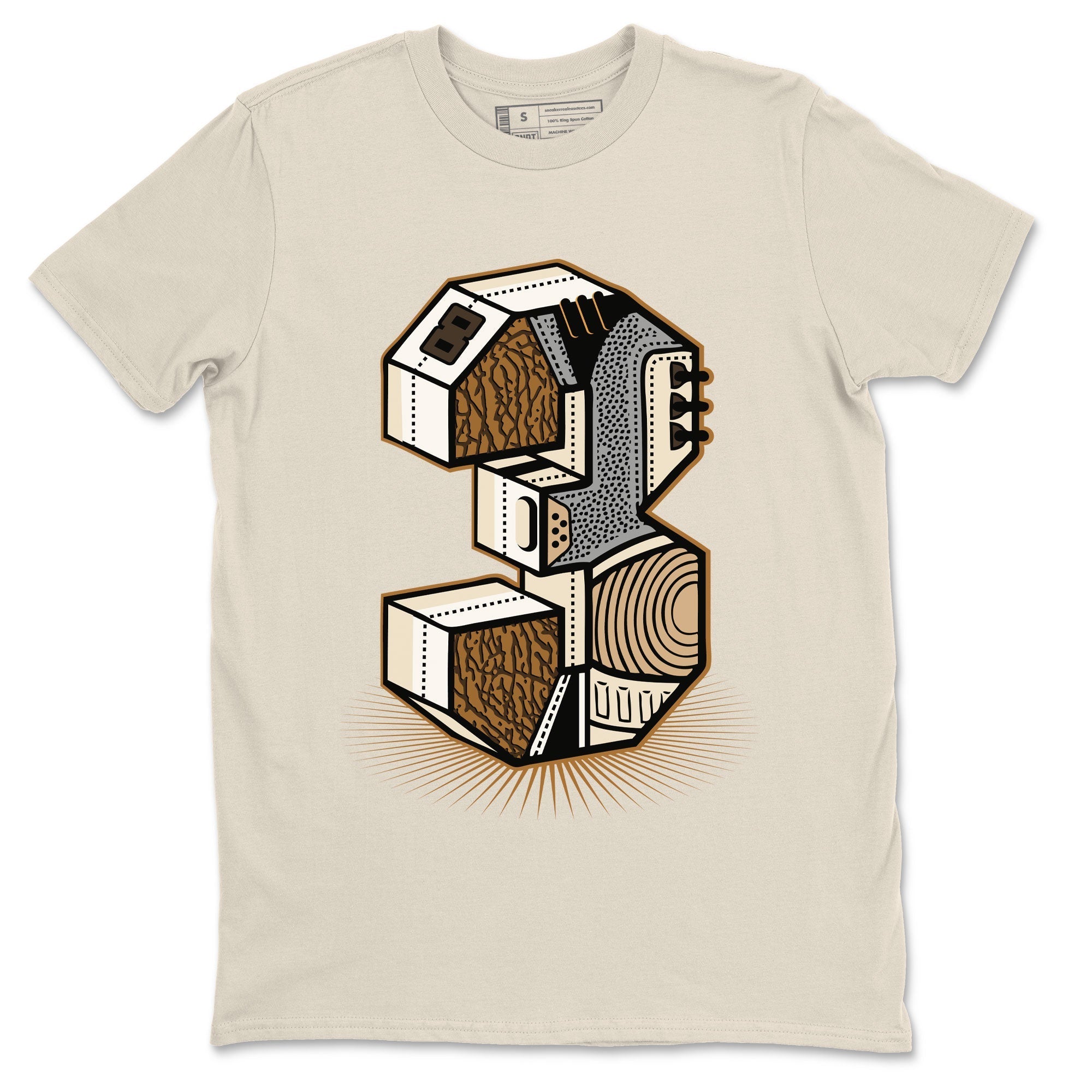 Number Statue snkmatch Tee - Air Jordan 3 Palomino