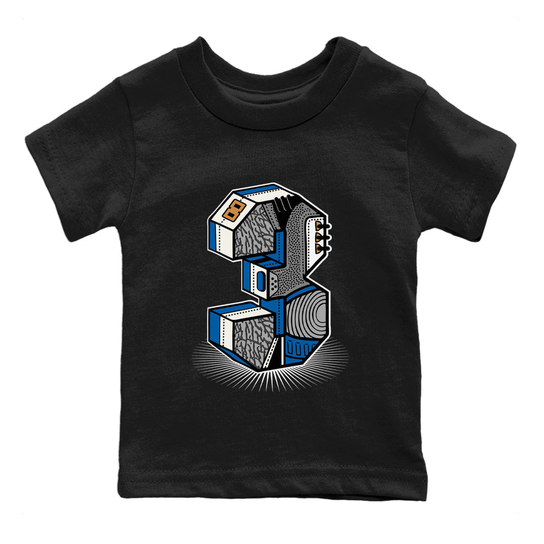 Number Statue Kids Tops - Air Jordan 3 Wizards