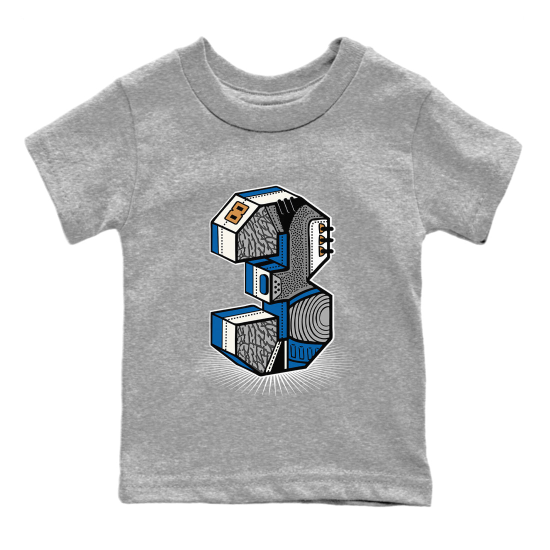 Number Statue Kids Tops - Air Jordan 3 Wizards